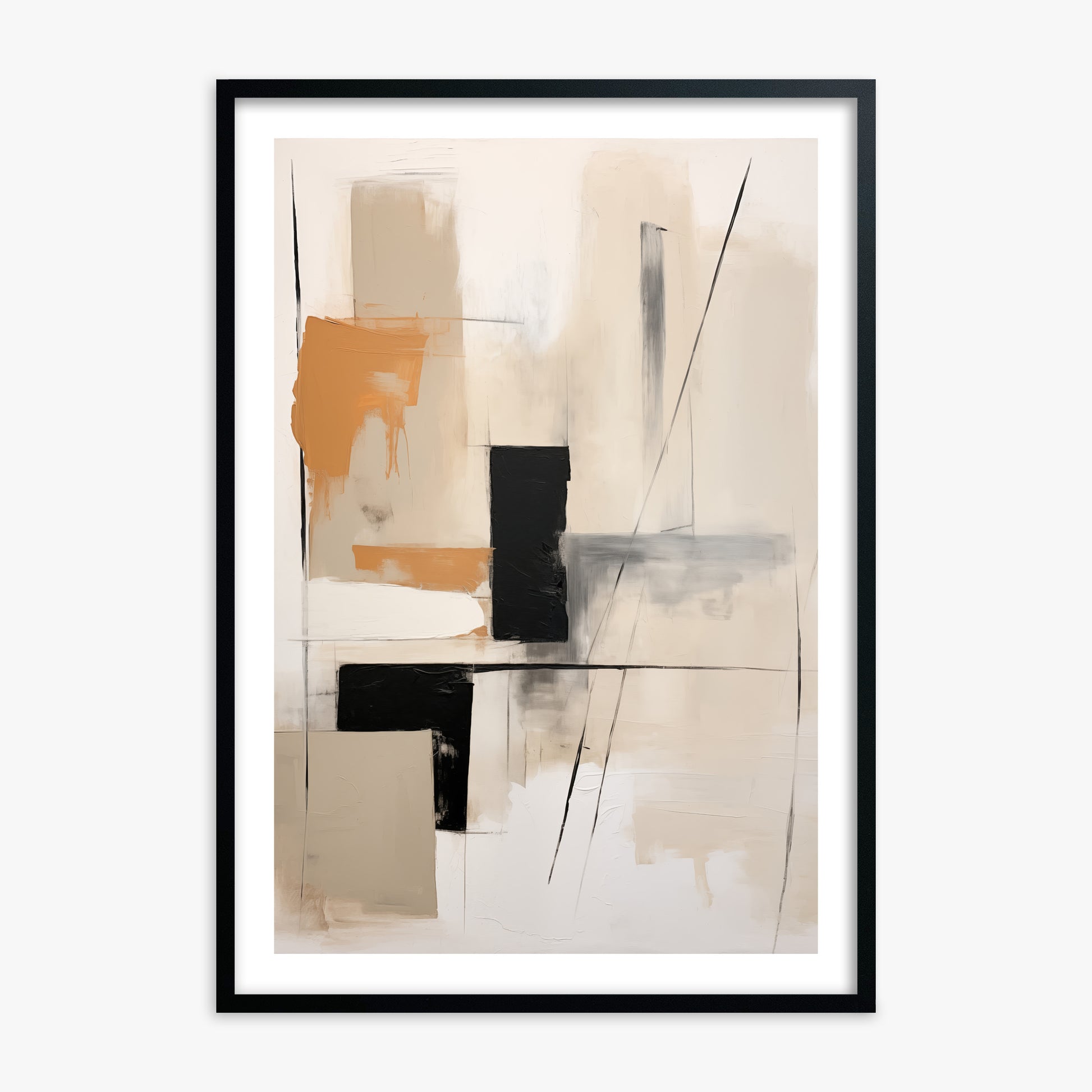 Tiled Harmony, 70x100cm Framed Poster With Black Frame