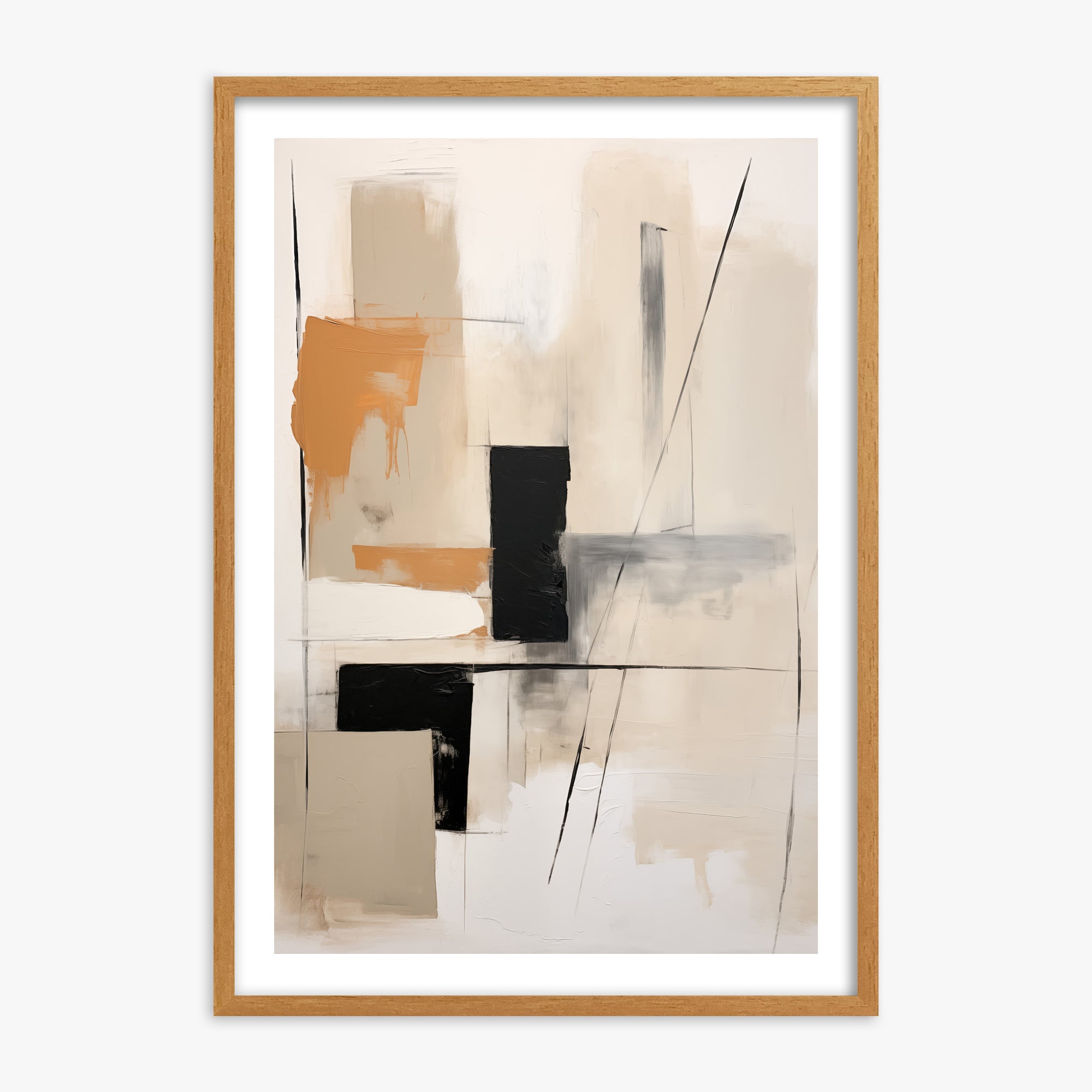 Tiled Harmony, 70x100cm Framed Poster With Oak Frame