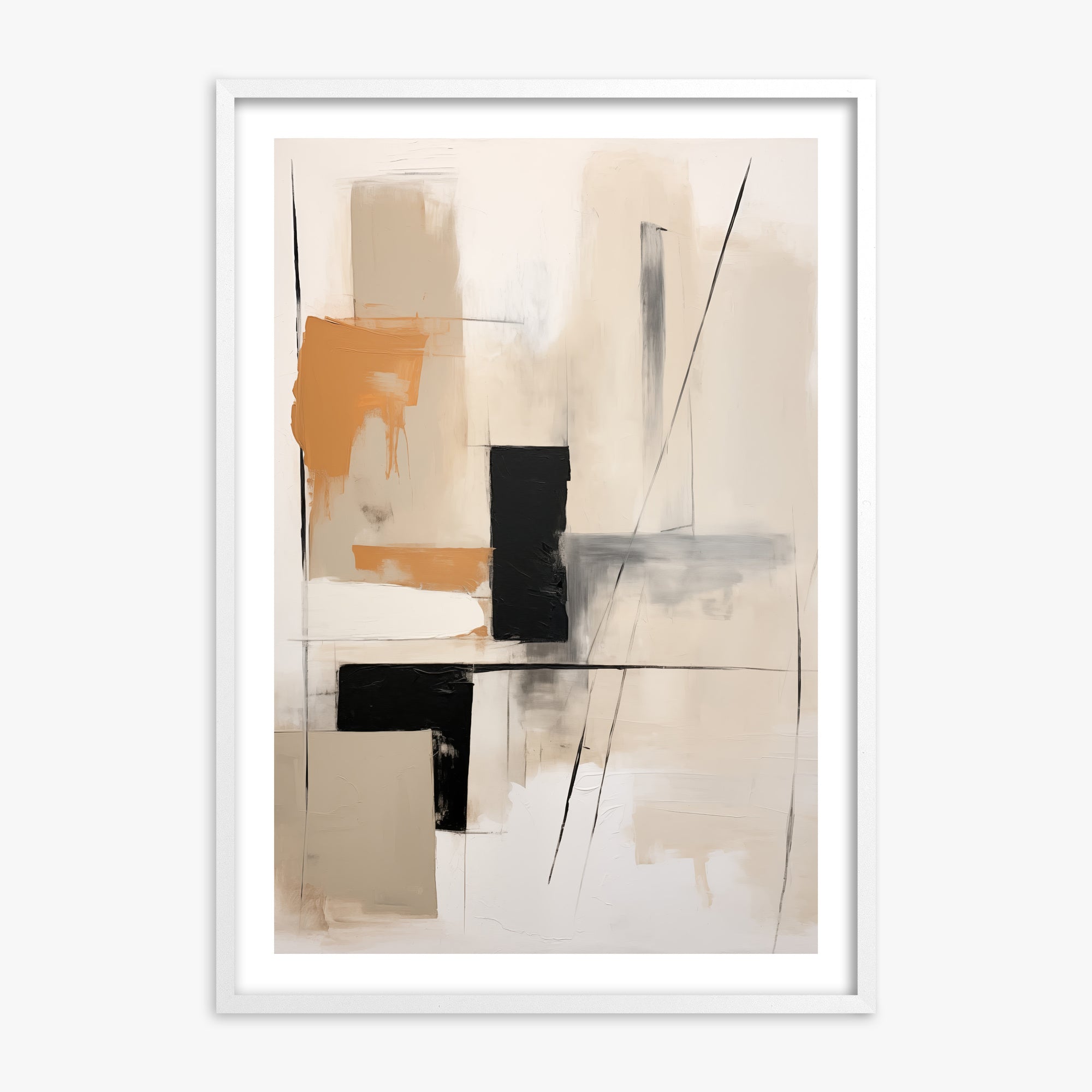Tiled Harmony, 70x100cm Framed Poster With White Frame