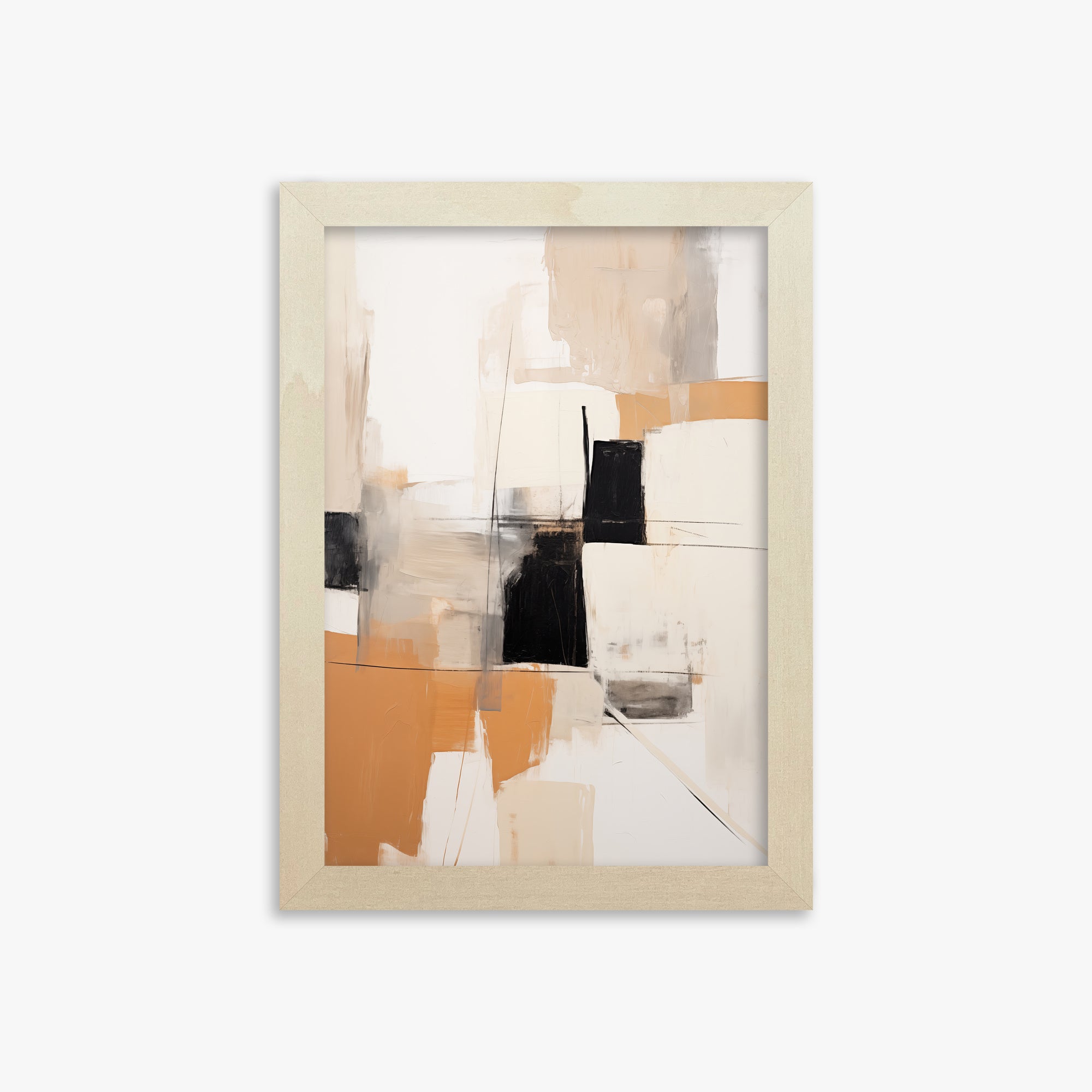 Sunset Grid, 21x30cm Framed Poster With Lime Wood Frame
