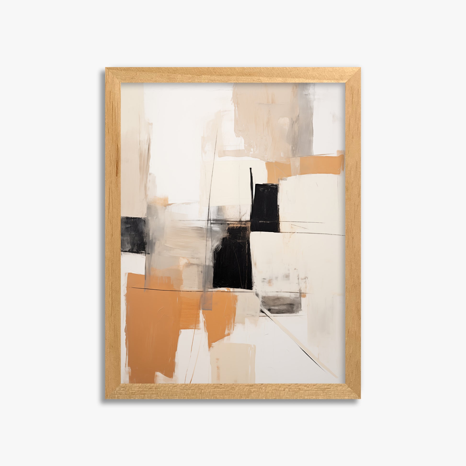 Sunset Grid, 30x40cm Framed Poster With Oak Frame
