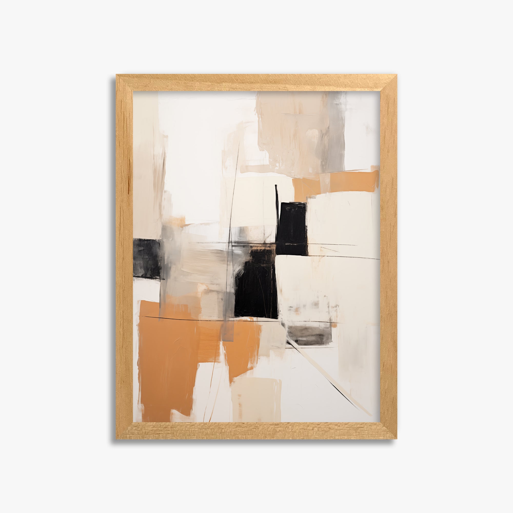 Sunset Grid, 30x40cm Framed Poster With Oak Frame
