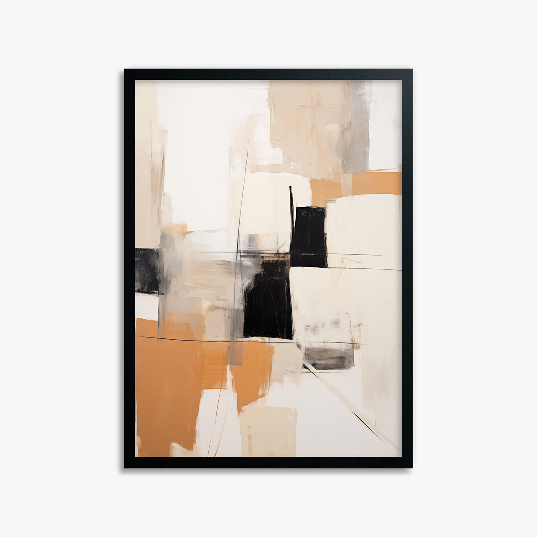 Sunset Grid, 50x70cm Framed Poster With Black Frame