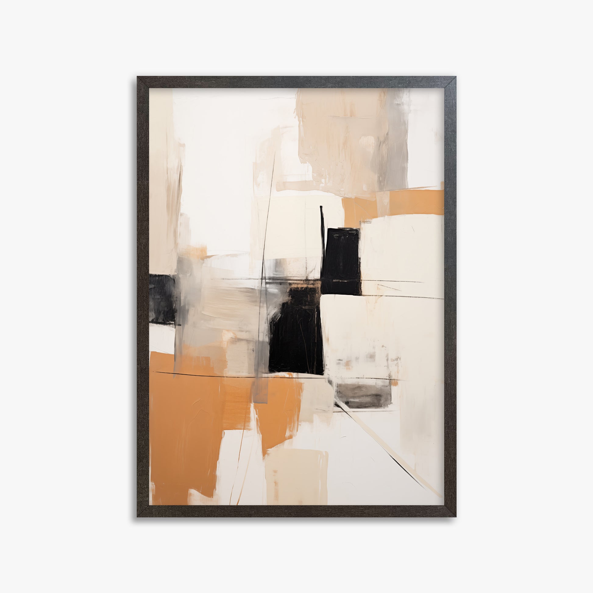 Sunset Grid, 50x70cm Framed Poster With Espresso Frame