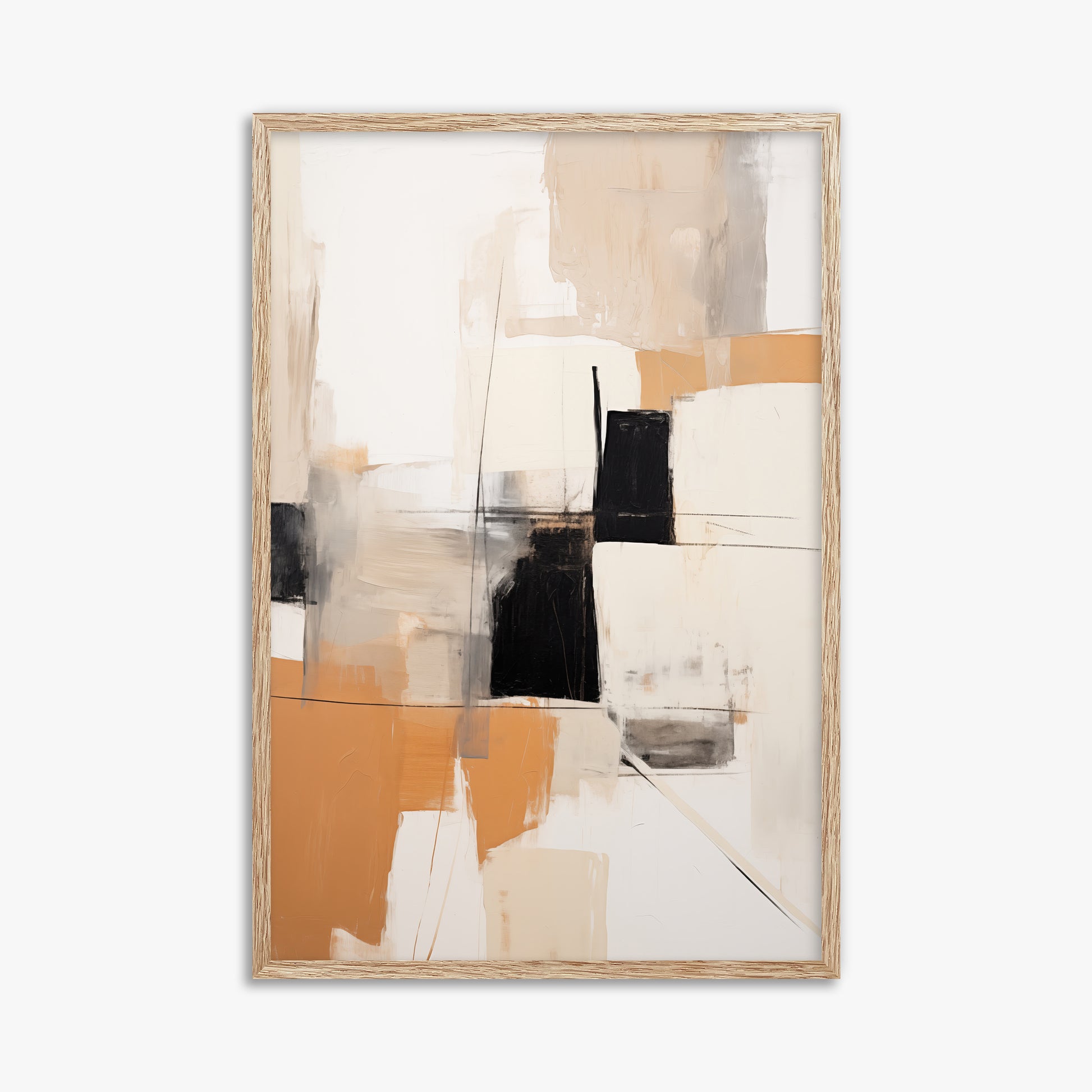 Sunset Grid, 61x91cm Framed Poster With Raw Oak Frame
