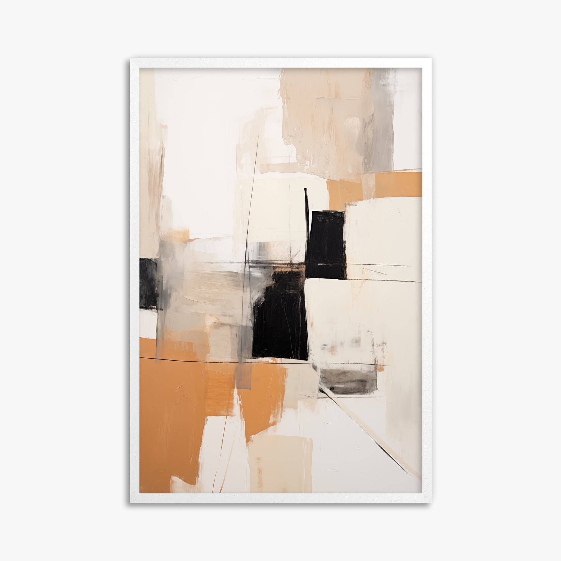 Sunset Grid, 61x91cm Framed Poster With White Frame