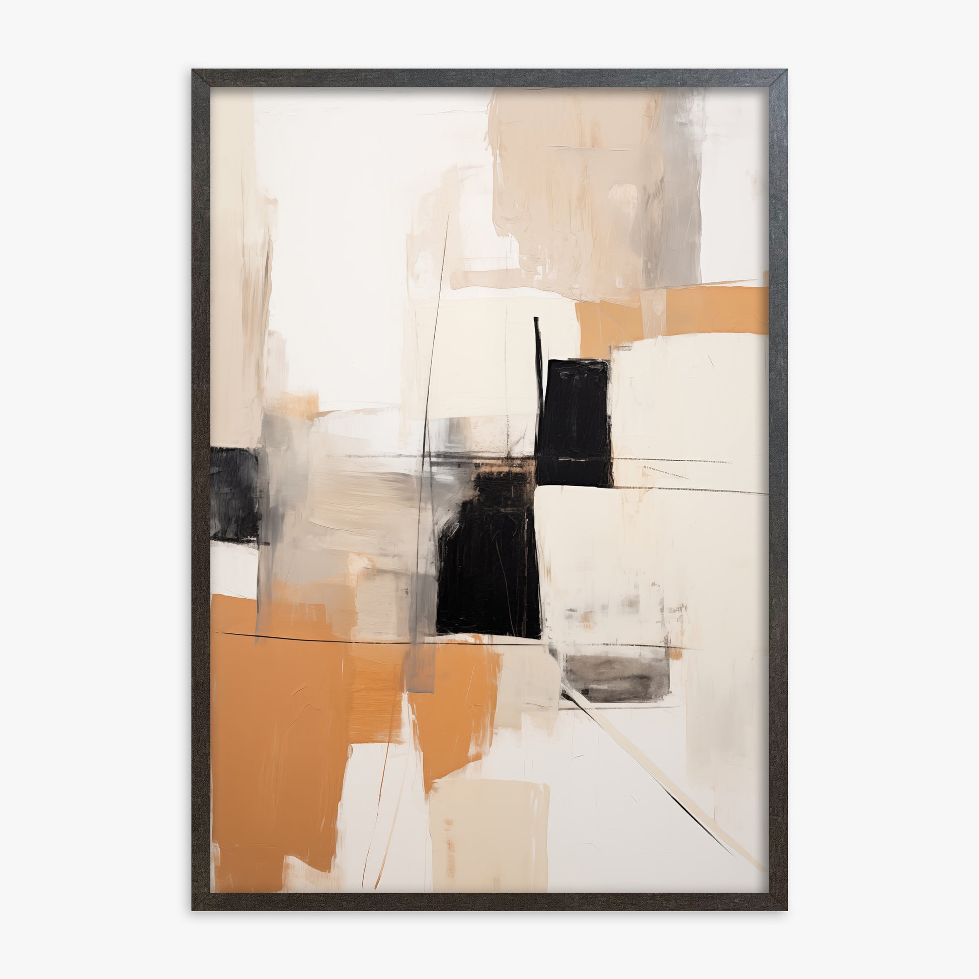 Sunset Grid, 70x100cm Framed Poster With Espresso Frame