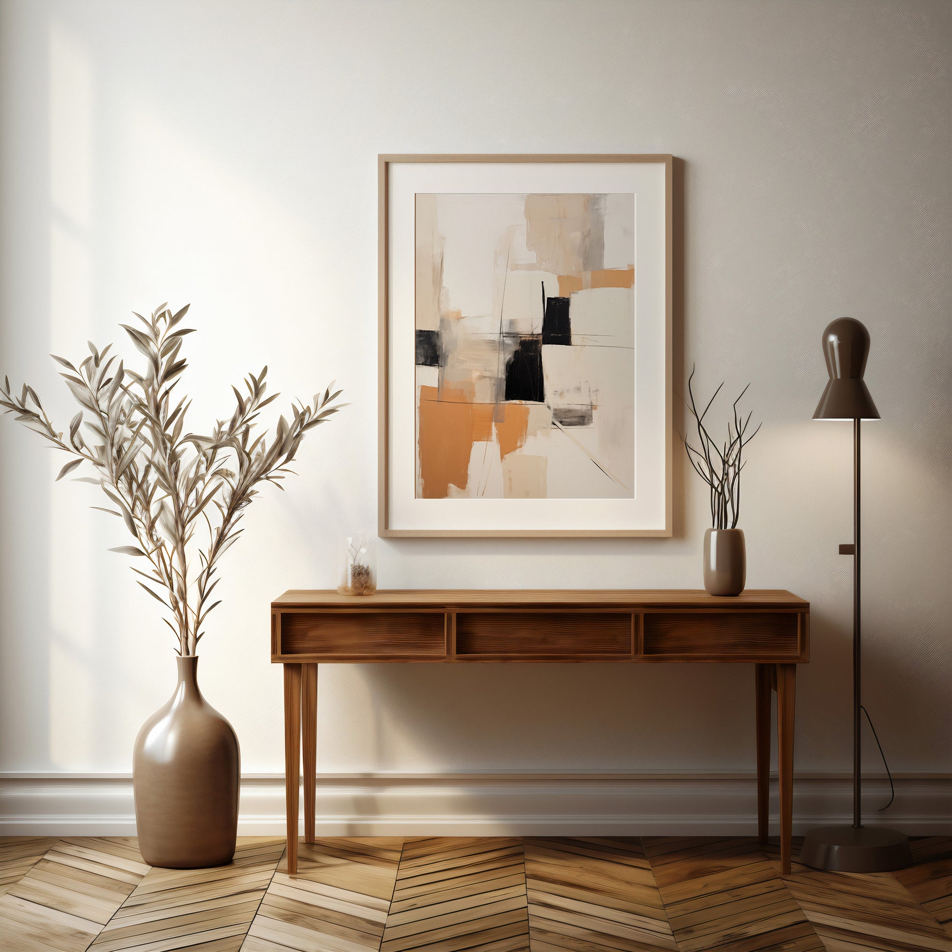 Design Concept No. 37 for Sunset Grid Modern Poster Art