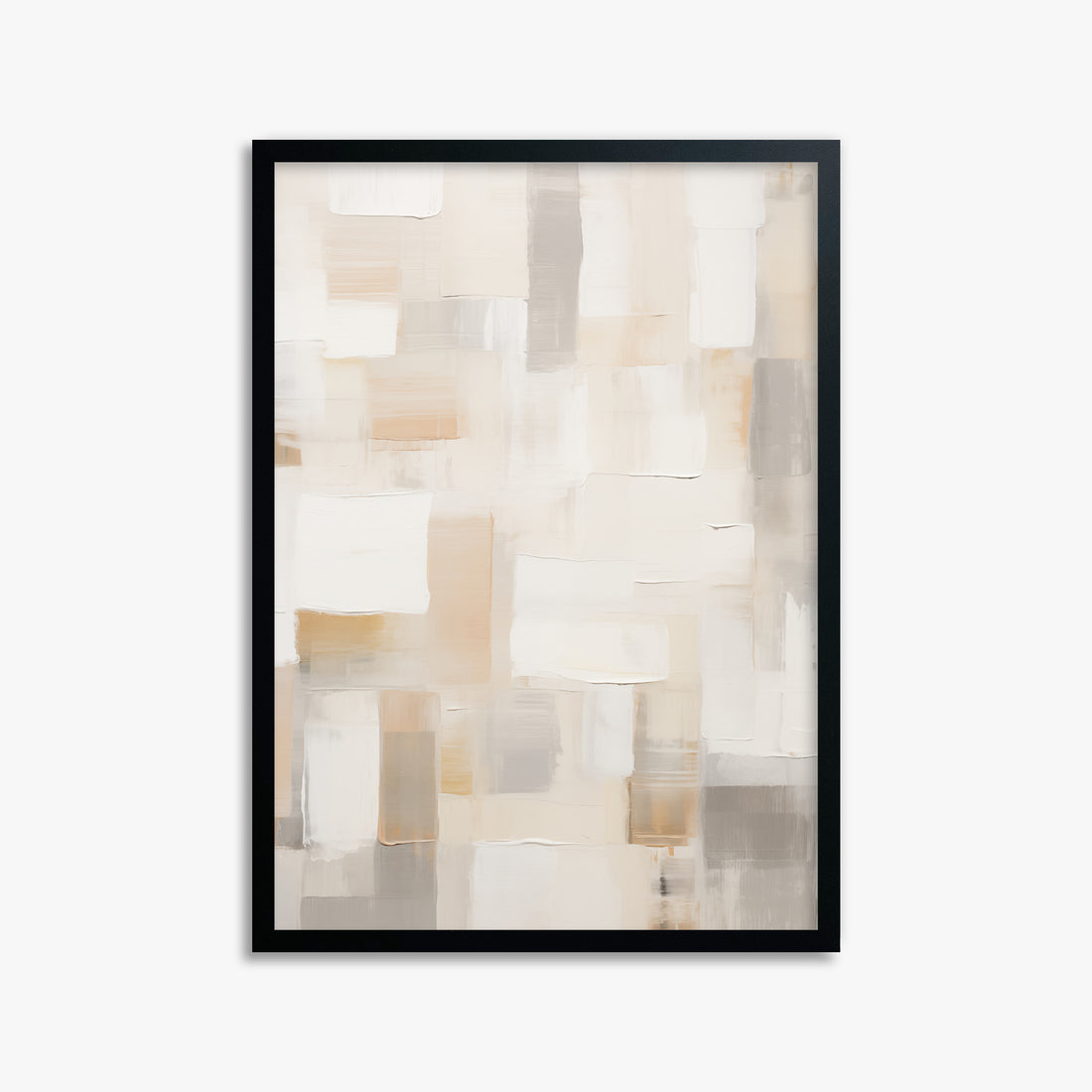 Soft Mosaic, 50x70cm Framed Poster With Black Frame