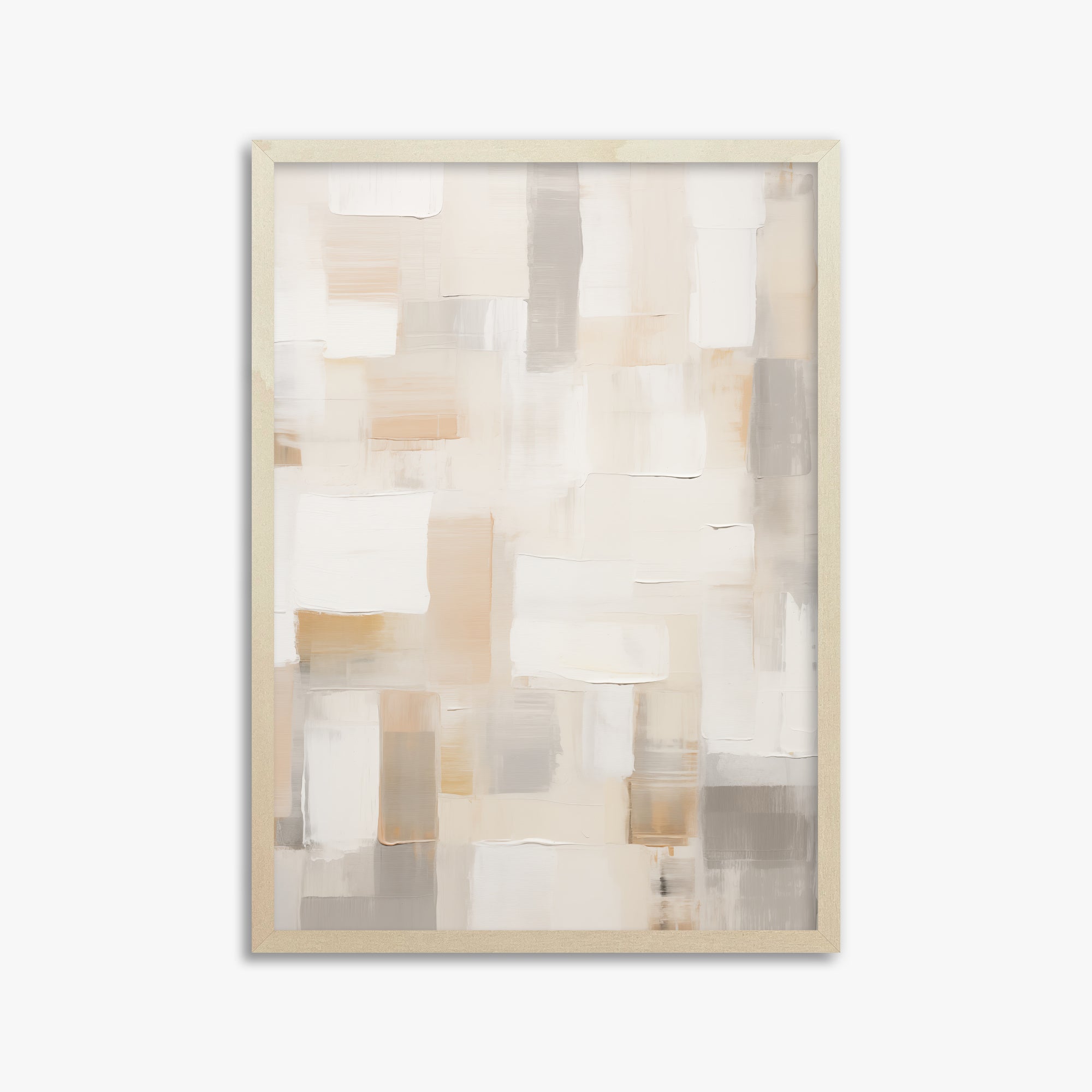Soft Mosaic, 50x70cm Framed Poster With Lime Wood Frame