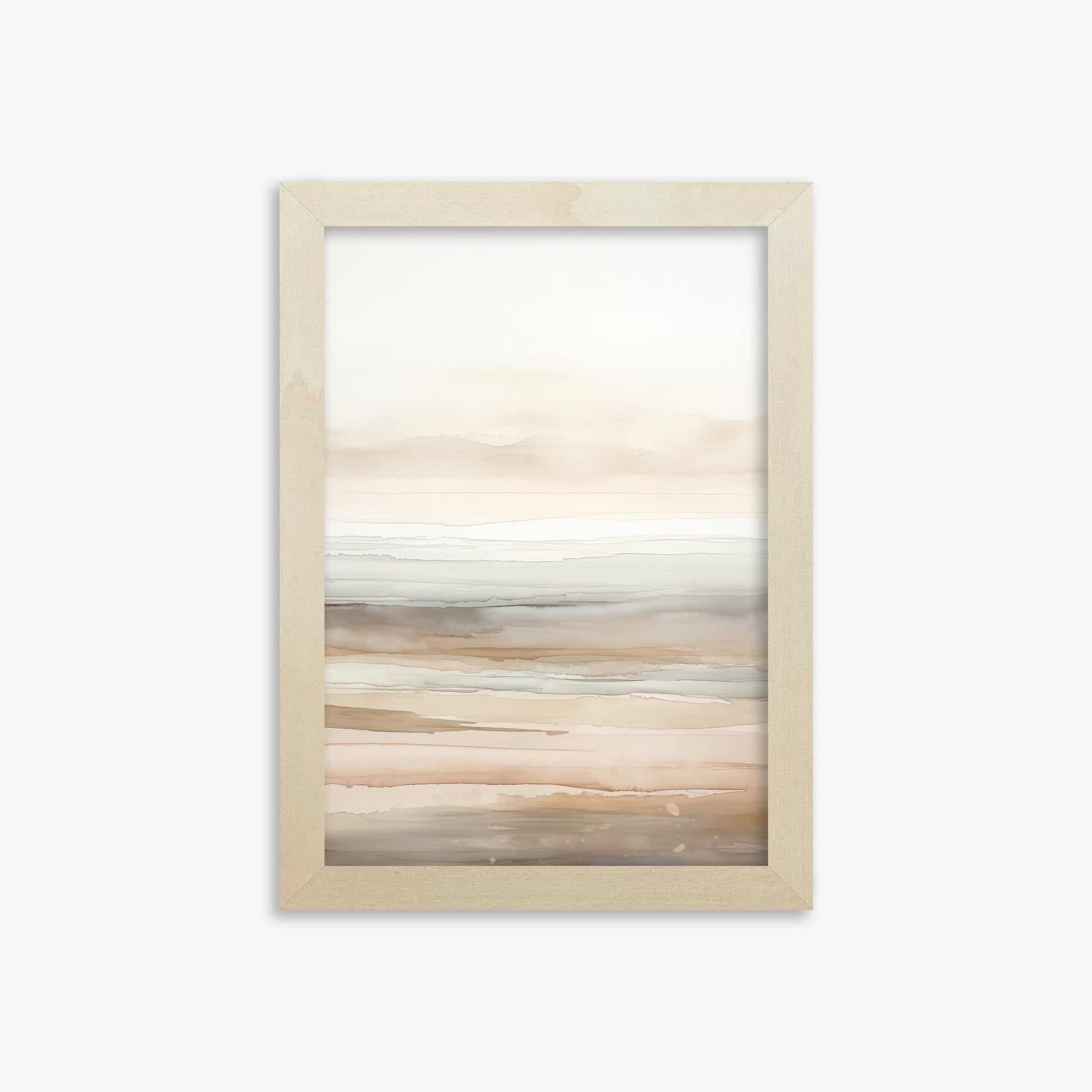 Coastal Whisper, 21x30cm Framed Poster With Lime Wood Frame