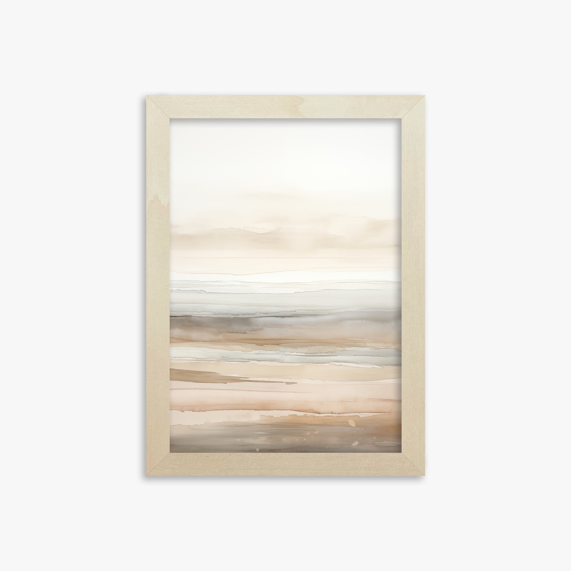 Coastal Whisper, 21x30cm Framed Poster With Lime Wood Frame