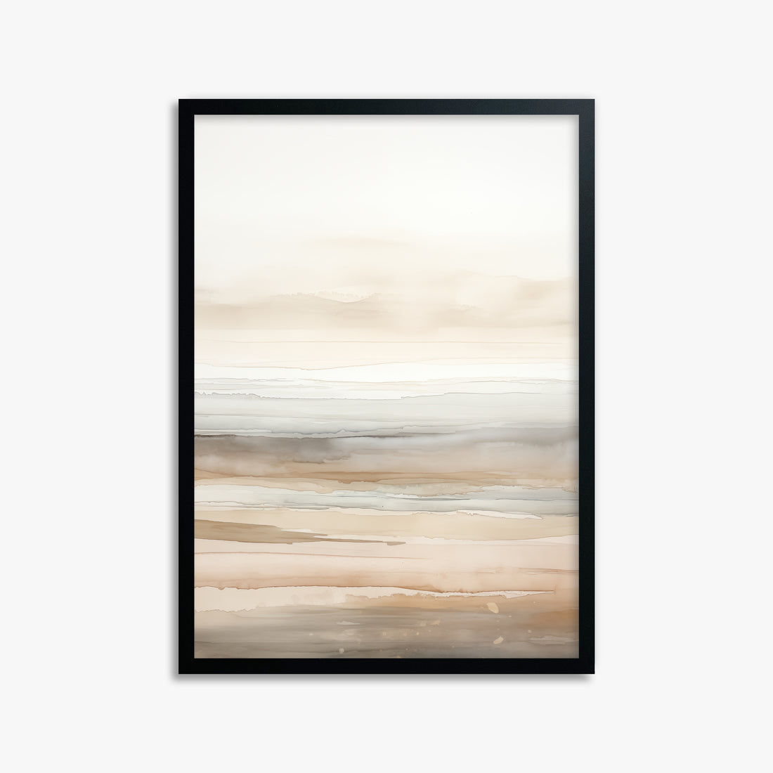 Coastal Whisper, 50x70cm Framed Poster With Black Frame