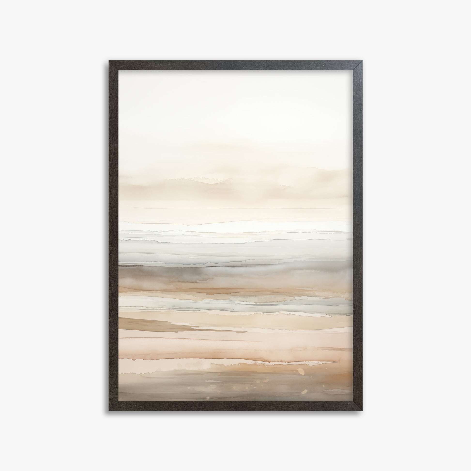 Coastal Whisper, 50x70cm Framed Poster With Espresso Frame