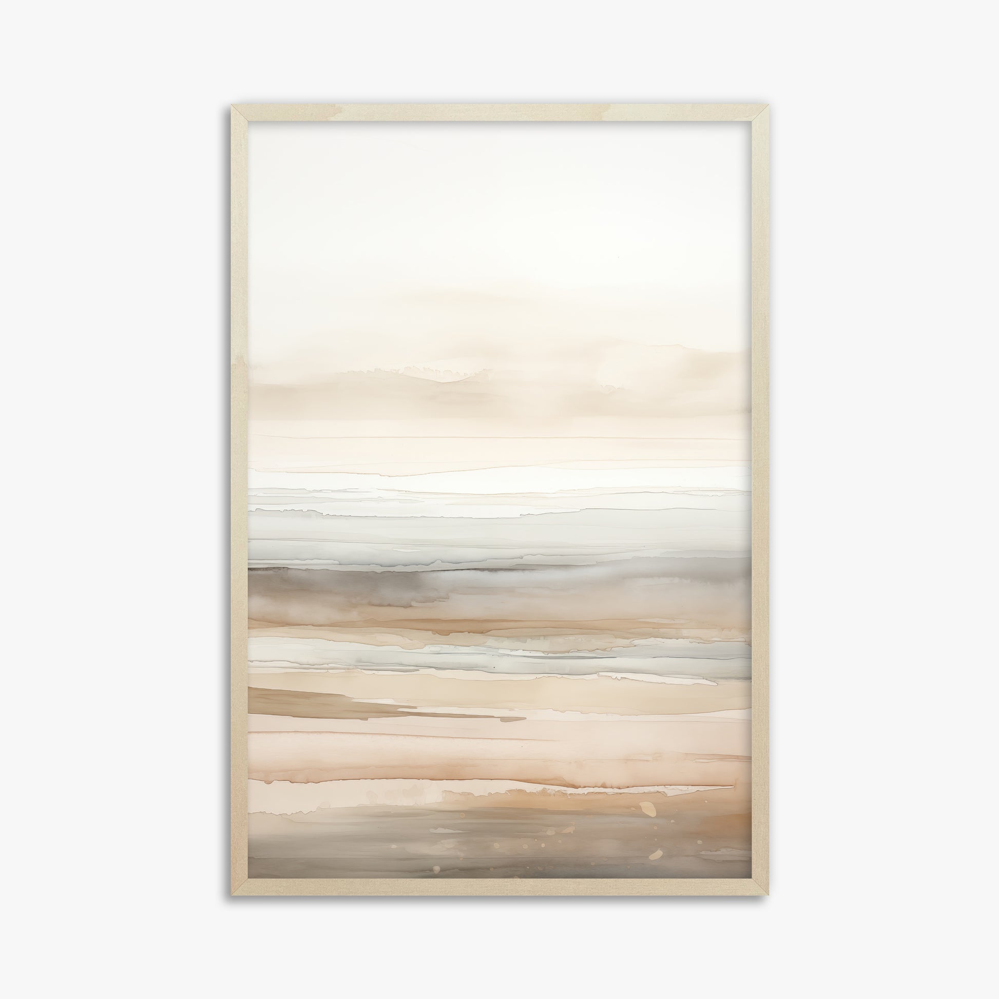 Coastal Whisper, 61x91cm Framed Poster With Lime Wood Frame