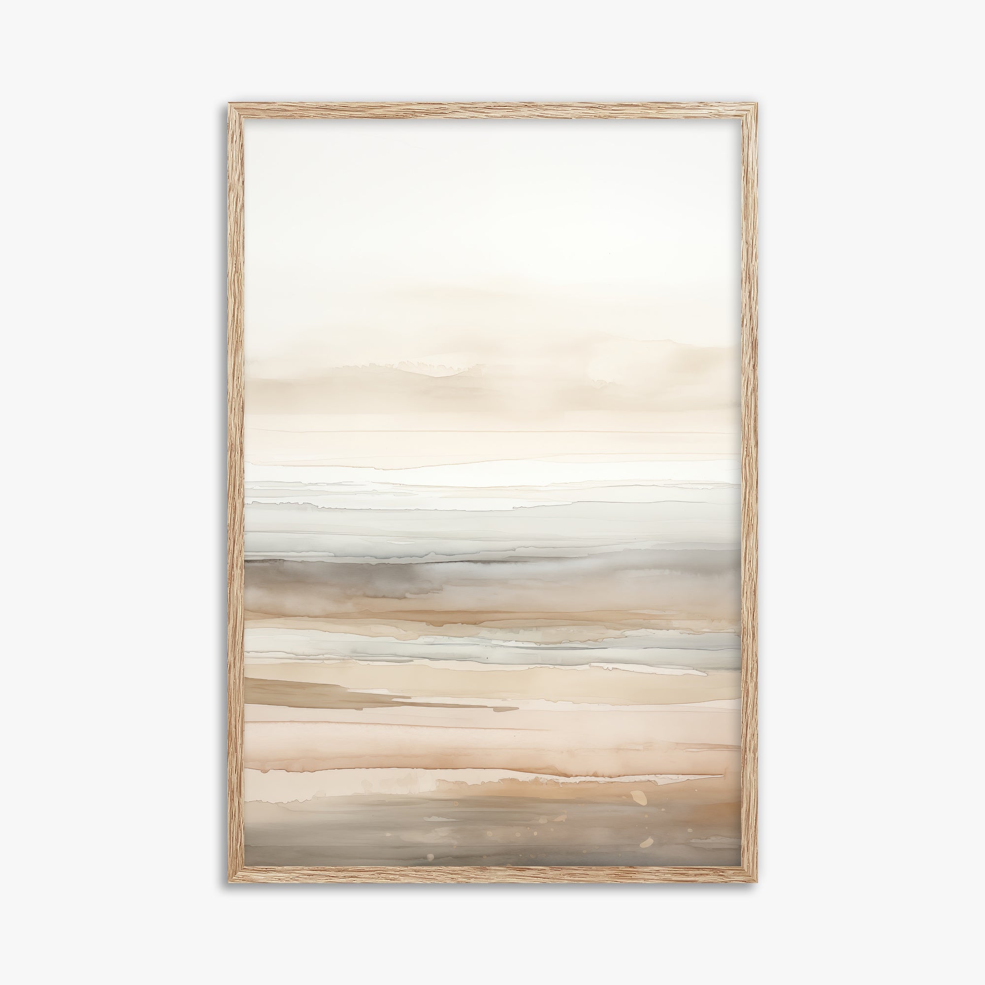 Coastal Whisper, 61x91cm Framed Poster With Raw Oak Frame