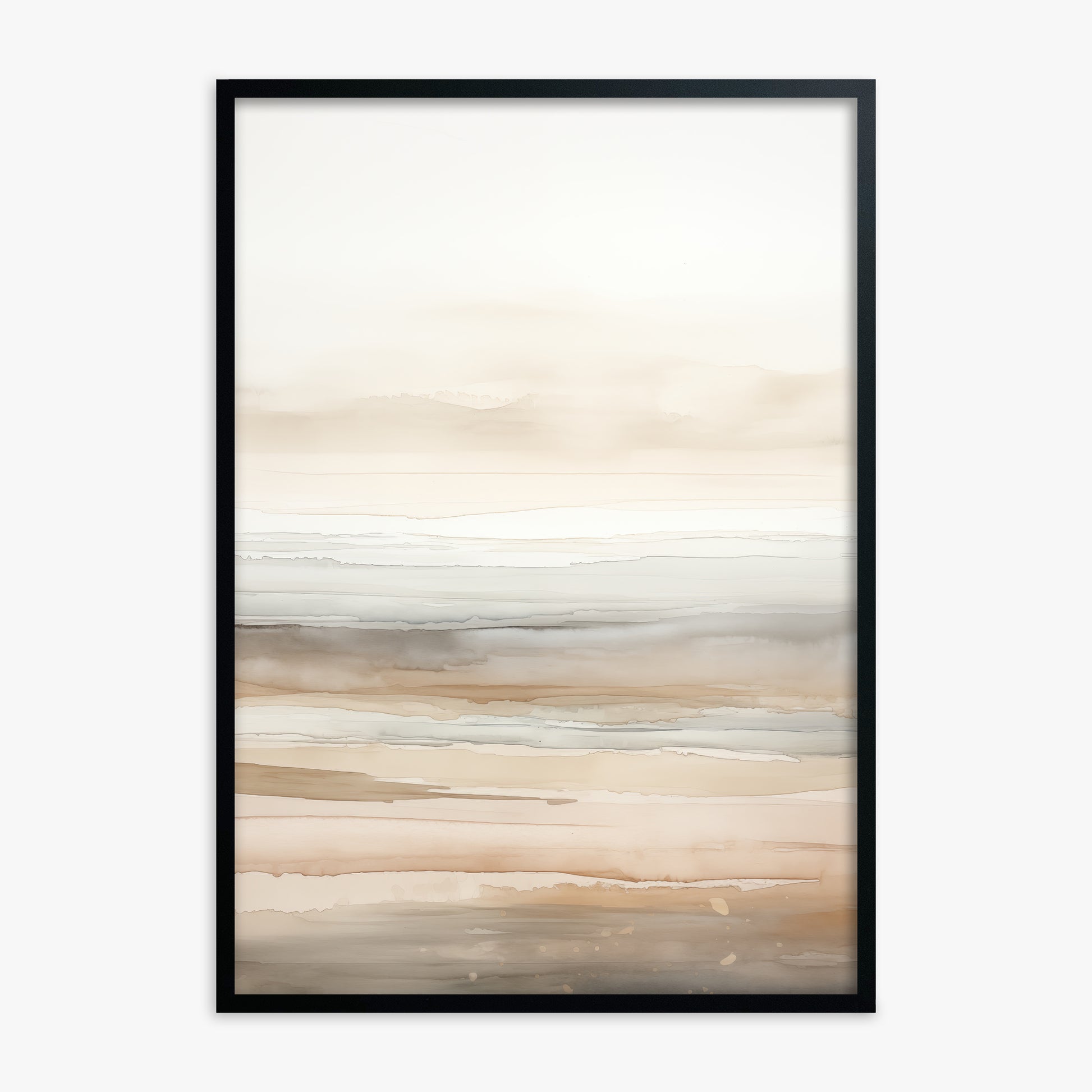 Coastal Whisper, Black Framed Poster With Black Frame
