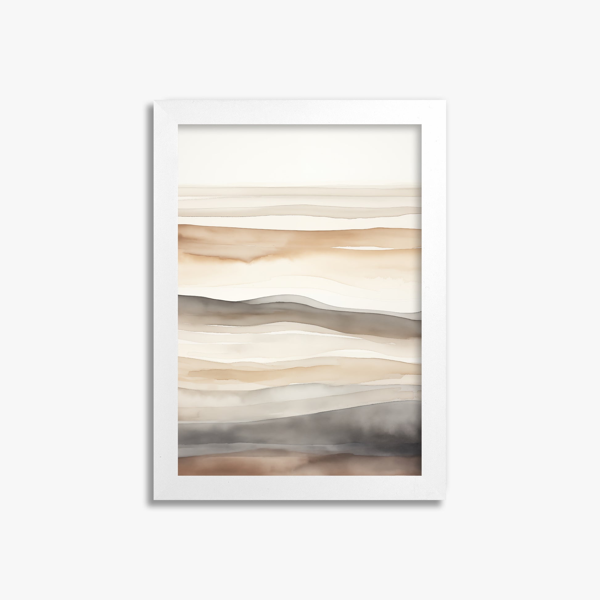 Earth Tides, 21x30cm Framed Poster With White Frame