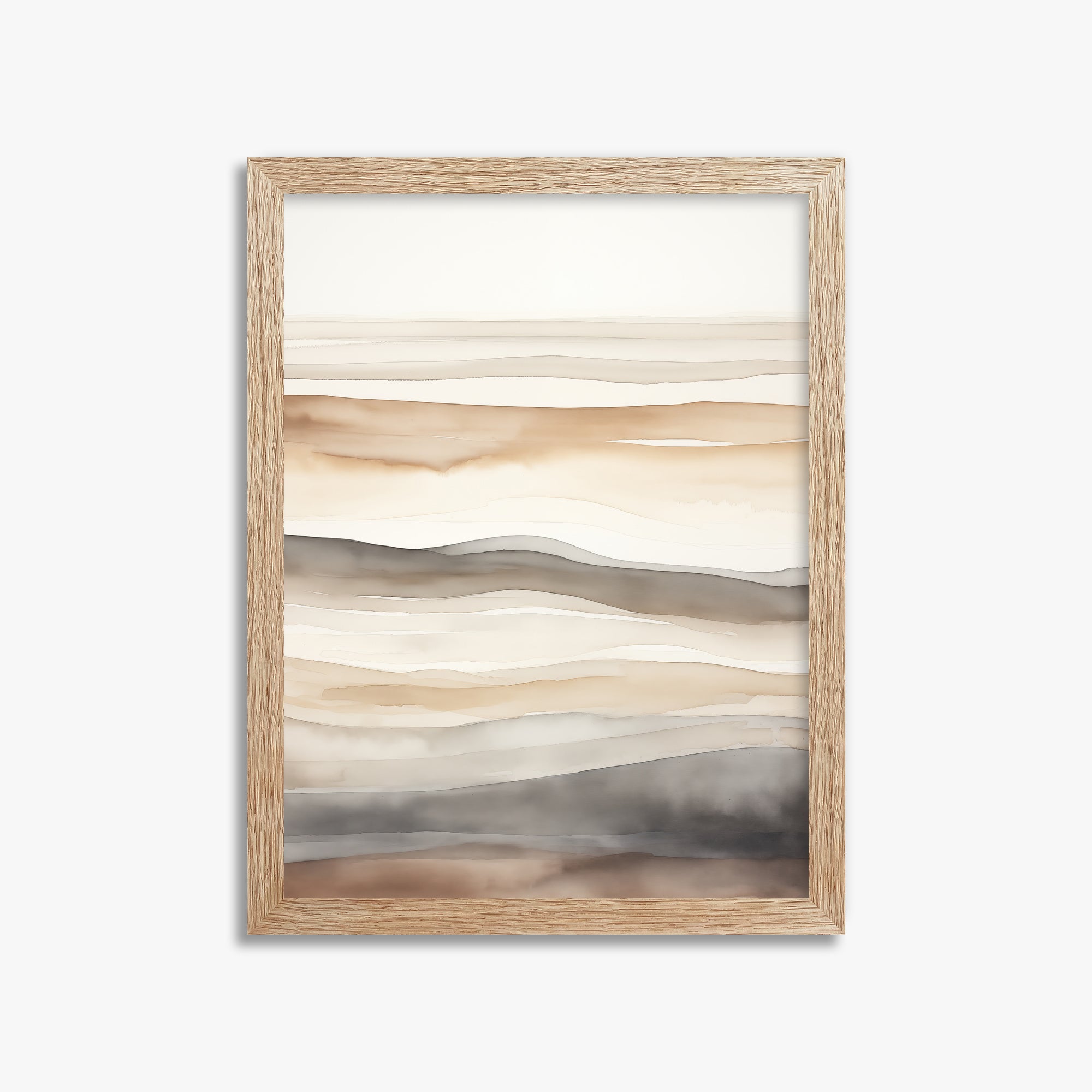 Earth Tides, 30x40cm Framed Poster With Raw Oak Frame