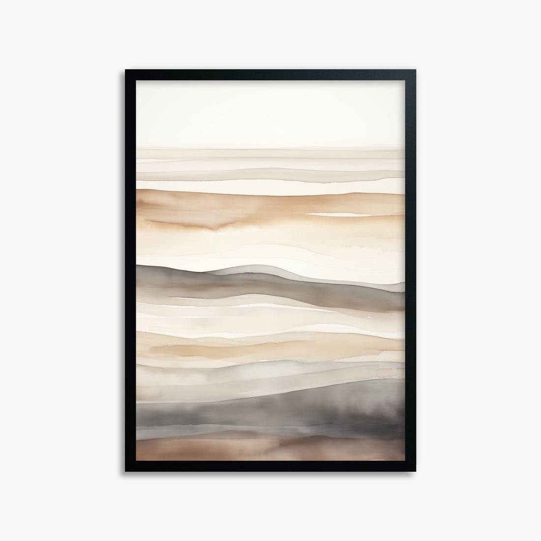 Earth Tides, 50x70cm Framed Poster With Black Frame