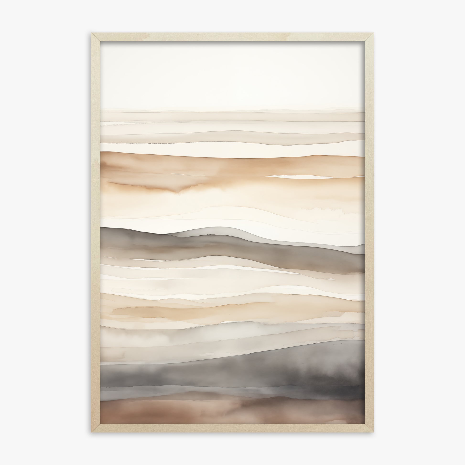 Earth Tides, 70x100cm Framed Poster With Lime Wood Frame