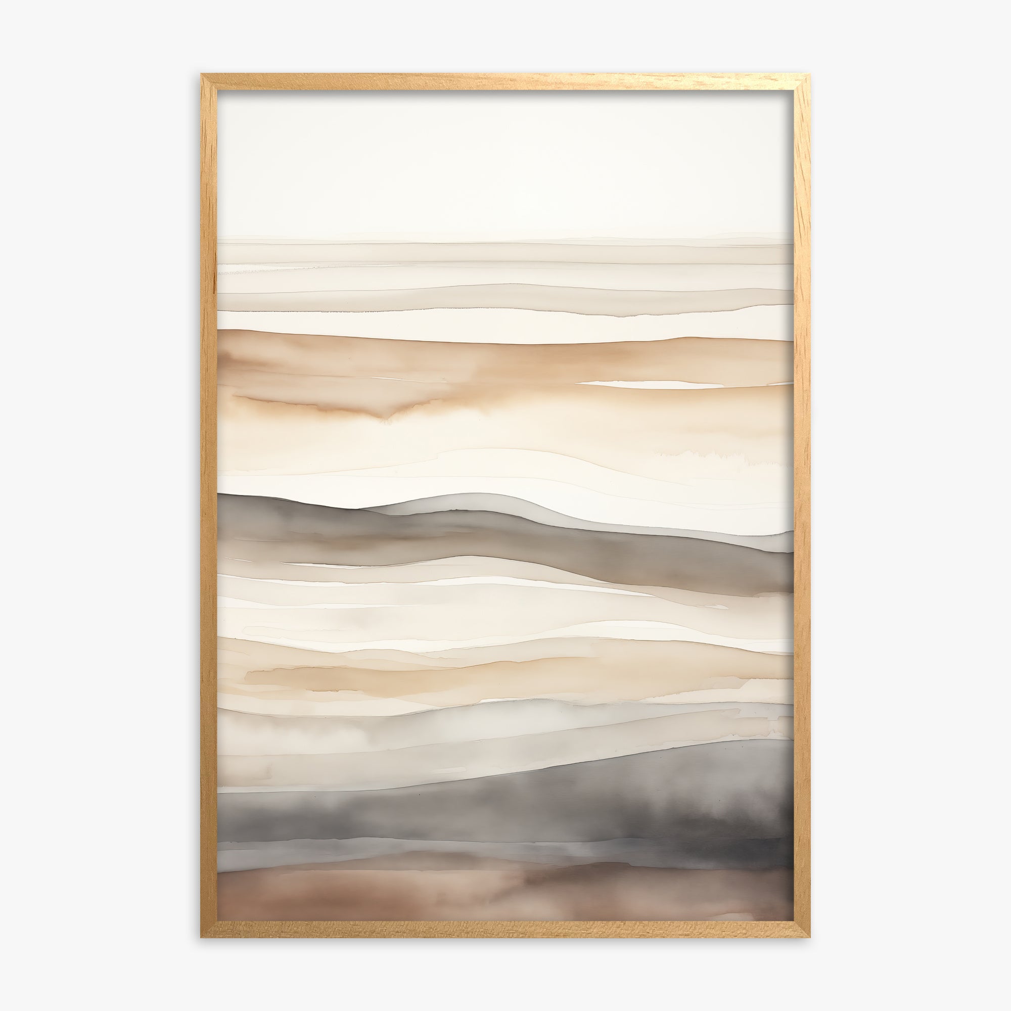 Earth Tides, Oak Framed Poster With Oak Frame