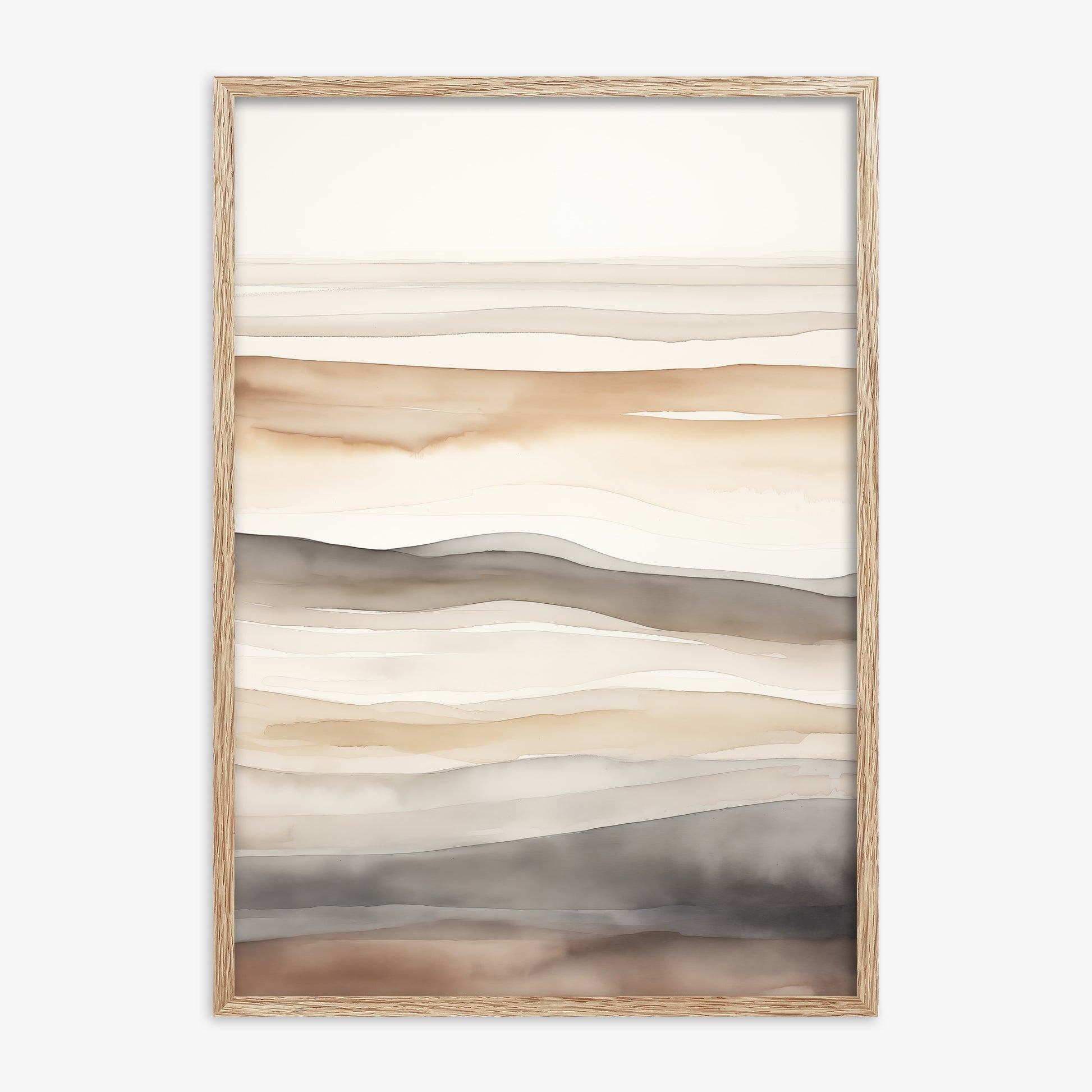 Earth Tides, 70x100cm Framed Poster With Raw Oak Frame