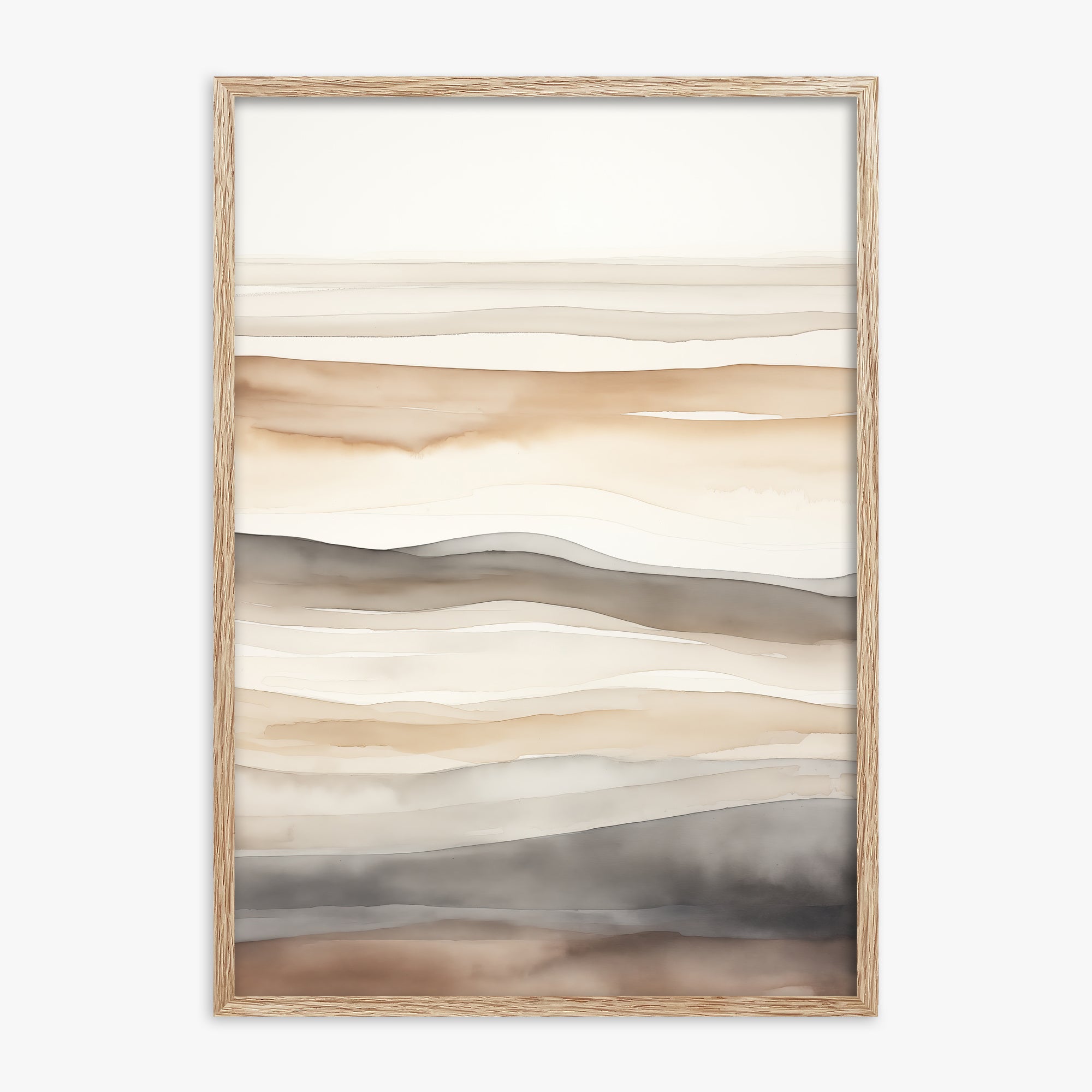 Earth Tides, 70x100cm Framed Poster With Raw Oak Frame