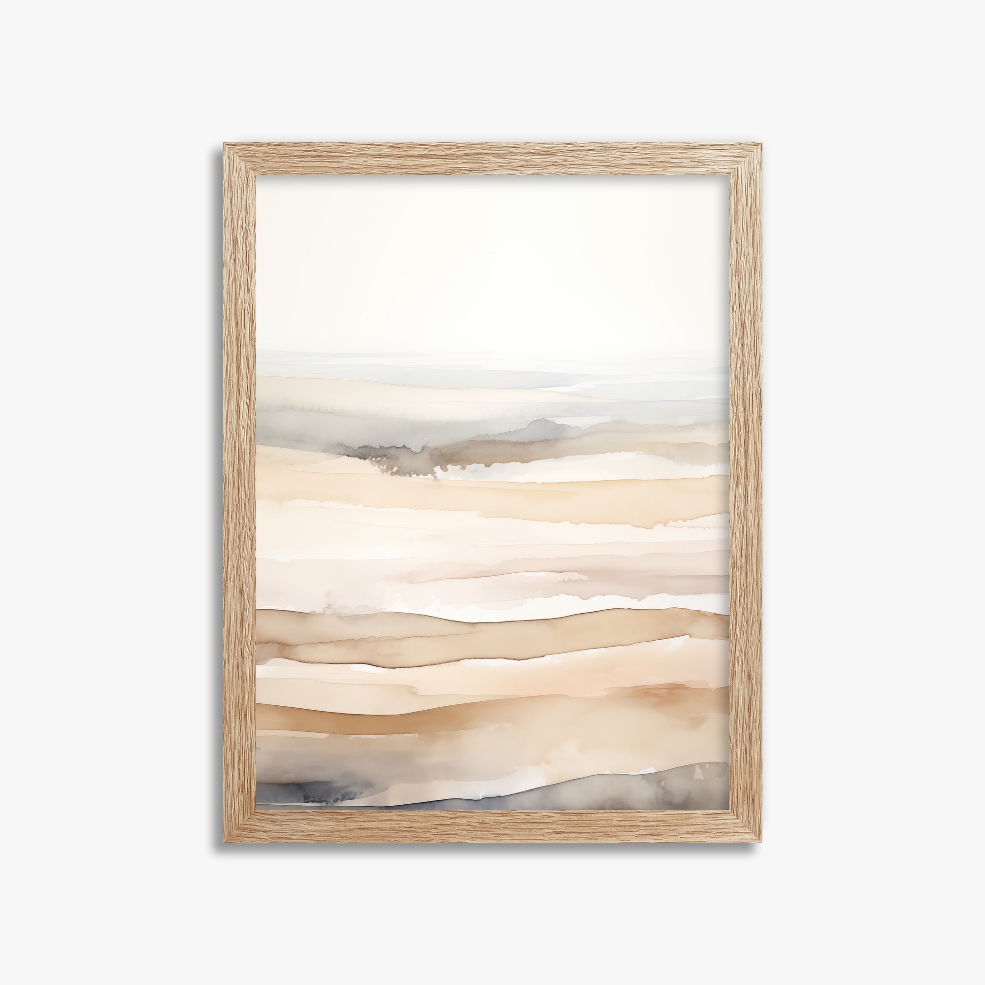 Dune Horizons, 30x40cm Framed Poster With Raw Oak Frame
