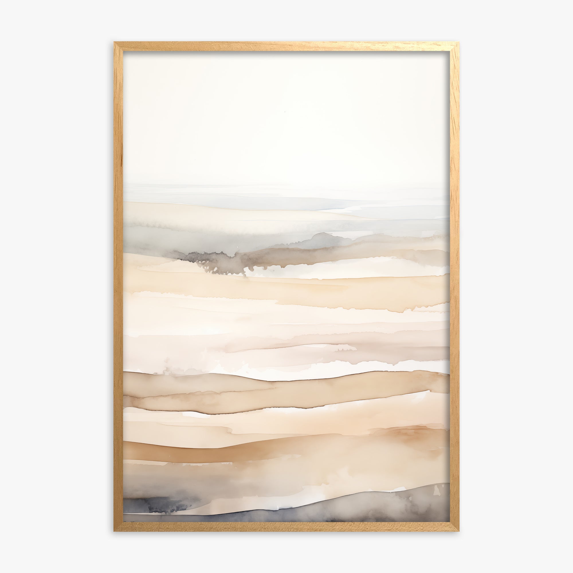 Dune Horizons, Oak Framed Poster With Oak Frame