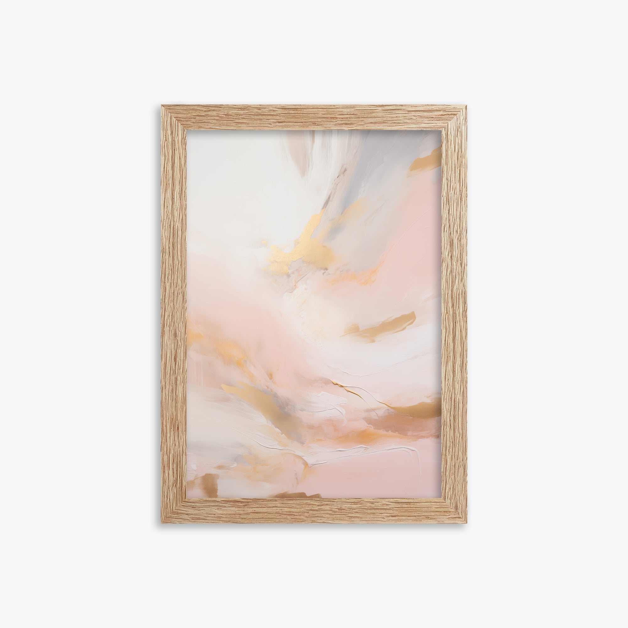Golden Dawn Whisper, 21x30cm Framed Poster With Raw Oak Frame