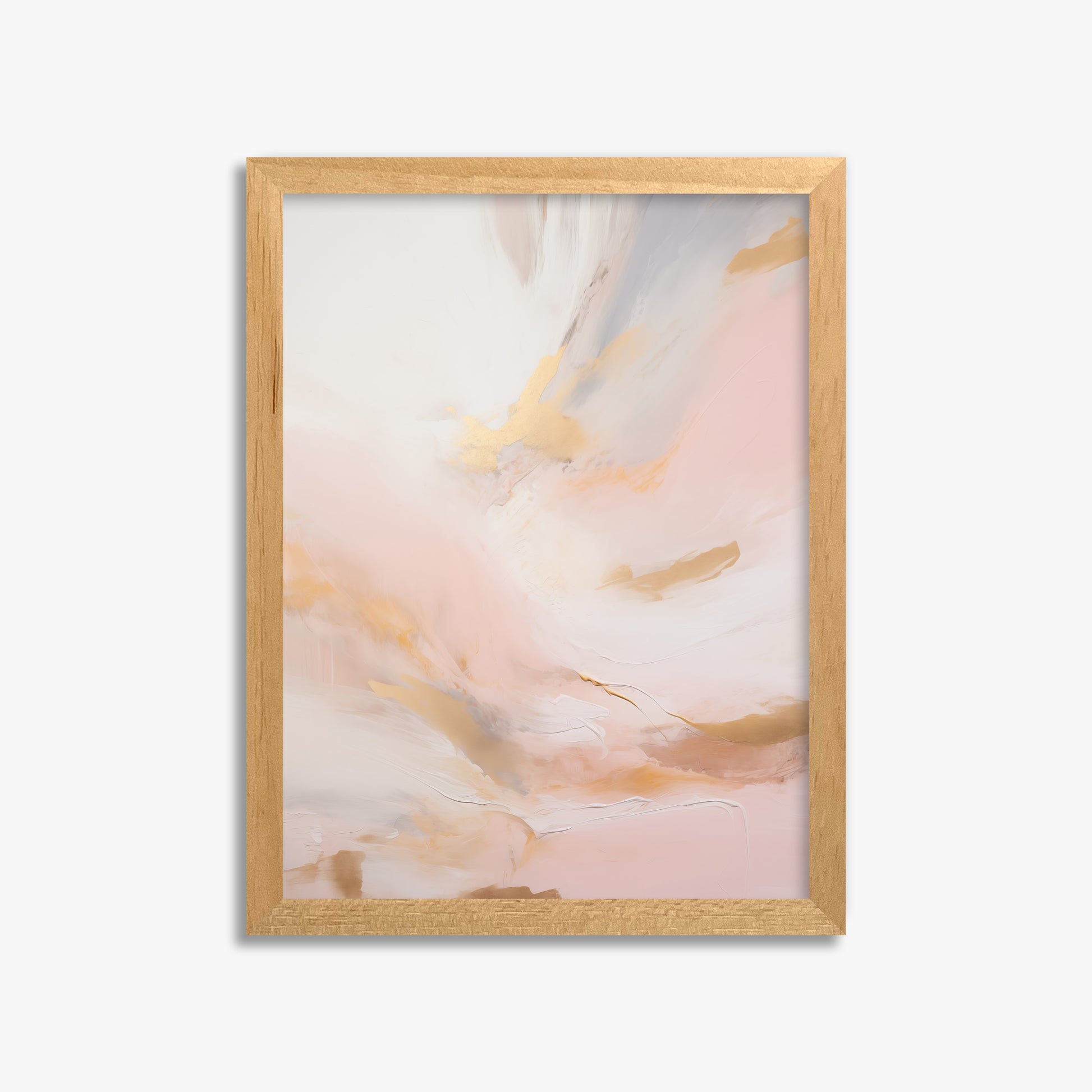 Golden Dawn Whisper, 30x40cm Framed Poster With Oak Frame