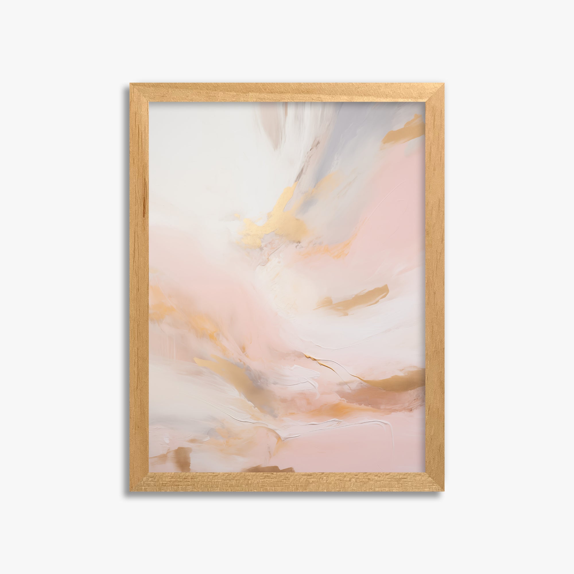 Golden Dawn Whisper, 30x40cm Framed Poster With Oak Frame