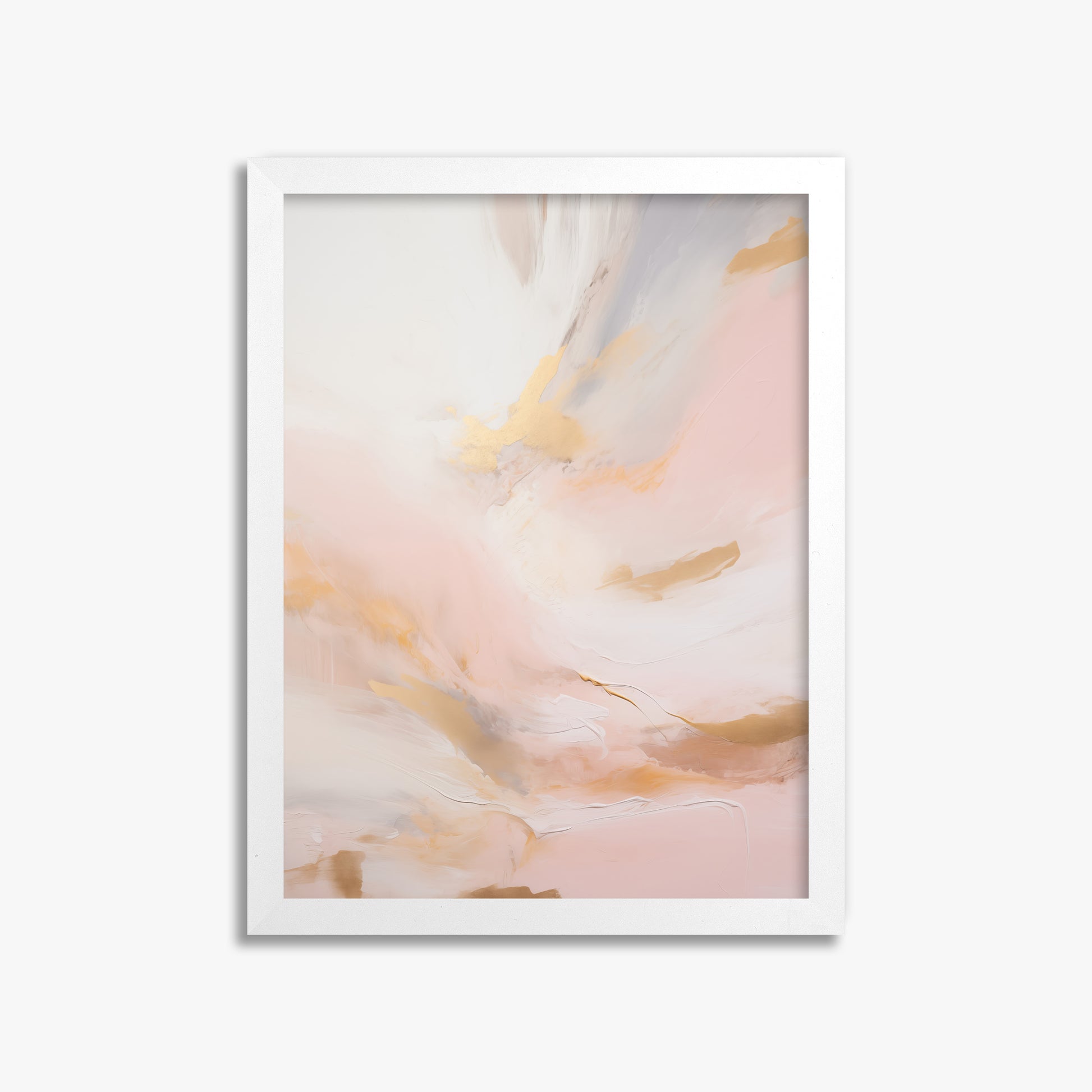 Golden Dawn Whisper, 30x40cm Framed Poster With White Frame