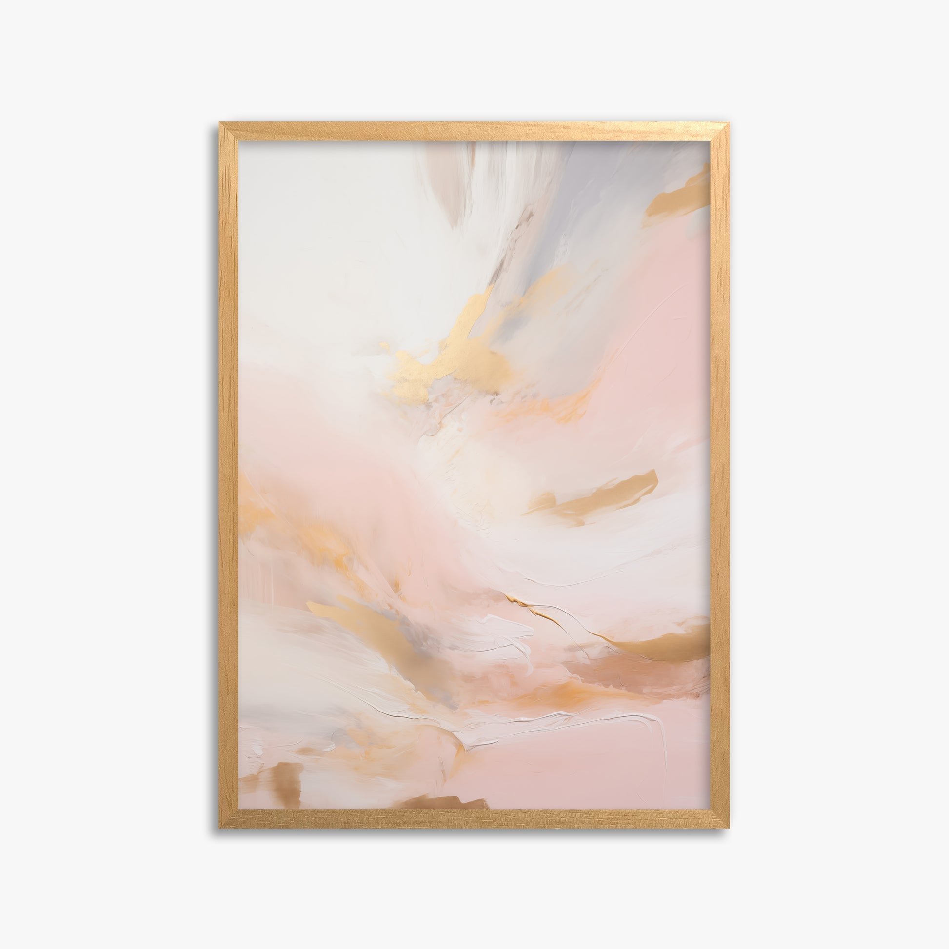 Golden Dawn Whisper, 50x70cm Framed Poster With Oak Frame