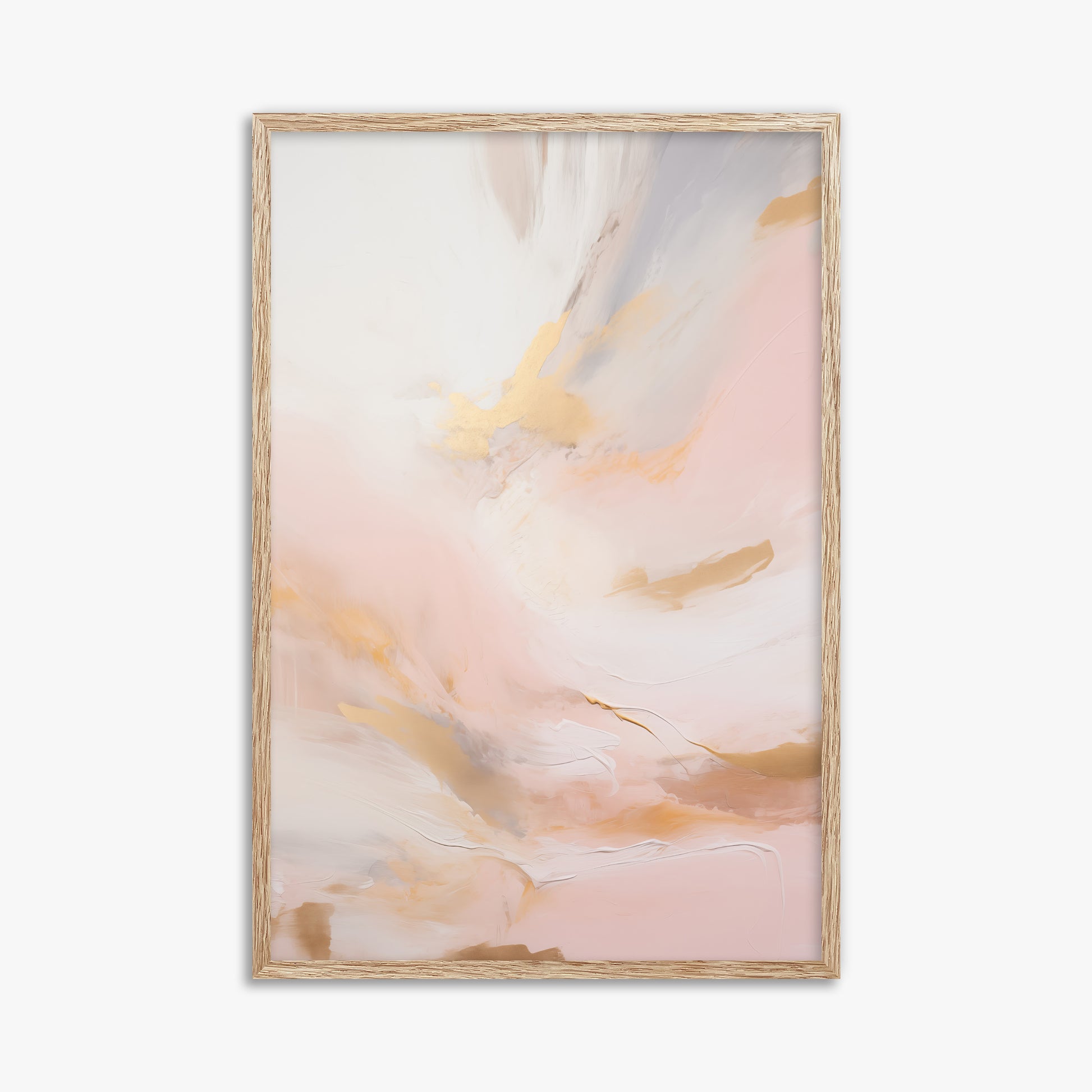 Golden Dawn Whisper, 61x91cm Framed Poster With Raw Oak Frame