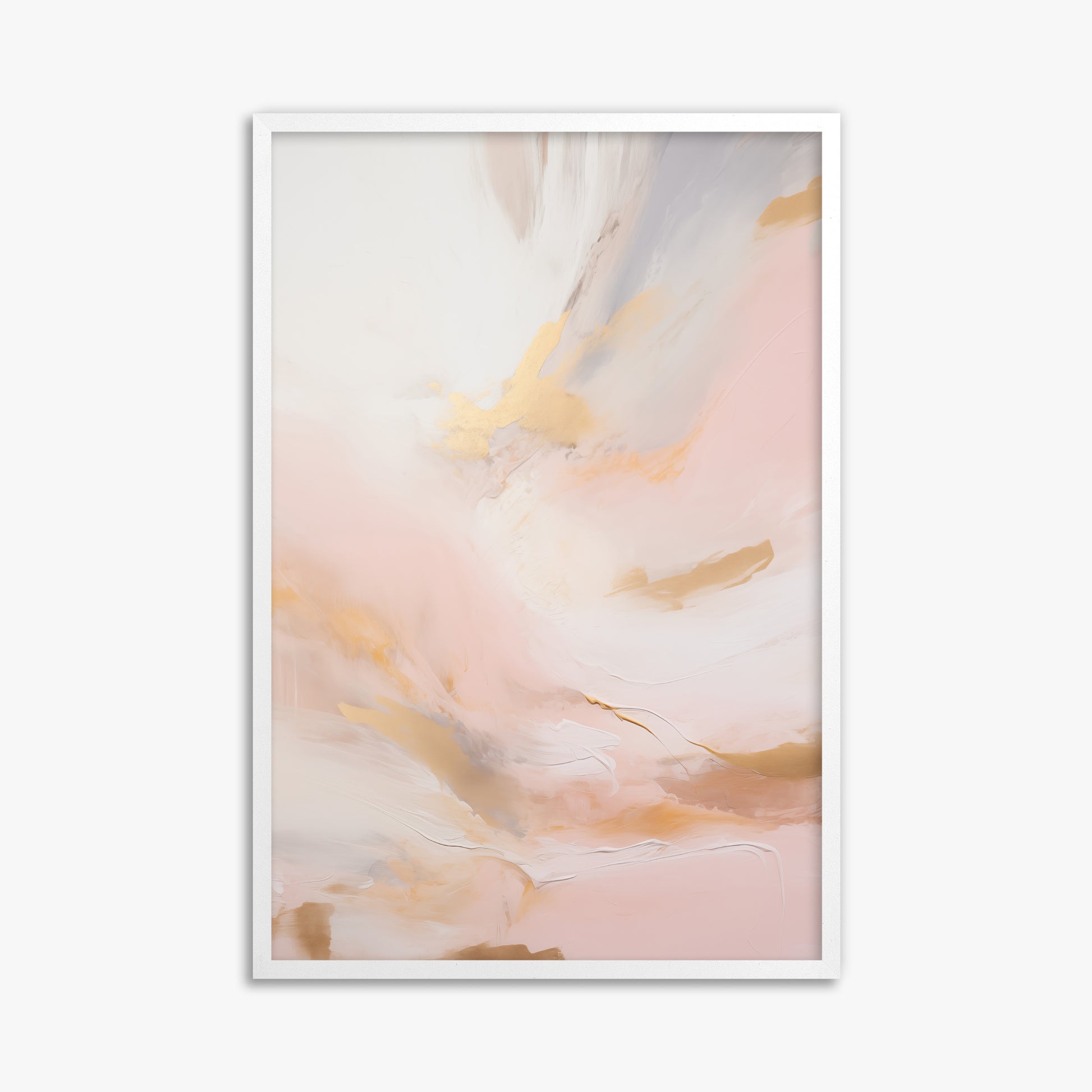 Golden Dawn Whisper, 61x91cm Framed Poster With White Frame