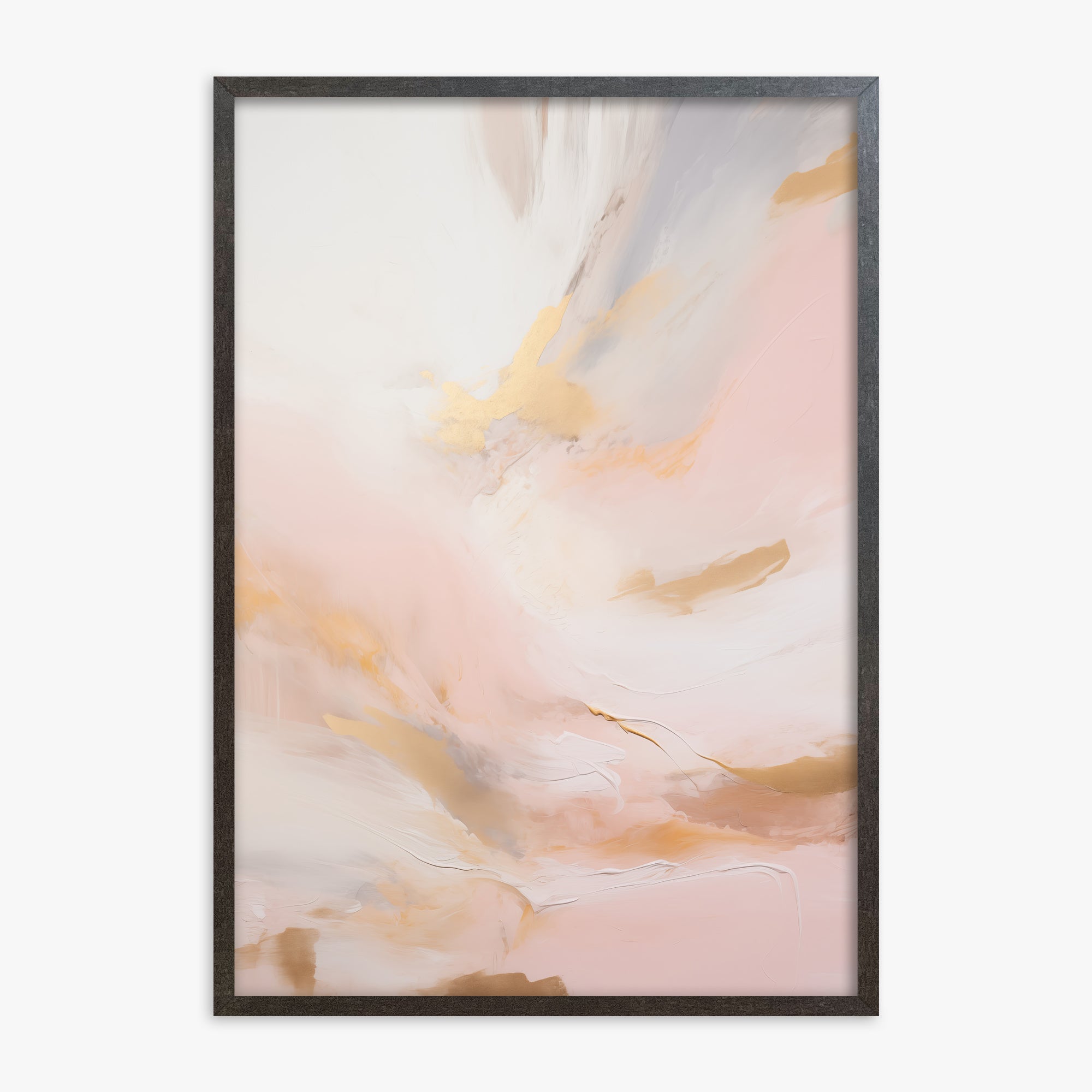Golden Dawn Whisper, 70x100cm Framed Poster With Espresso Frame