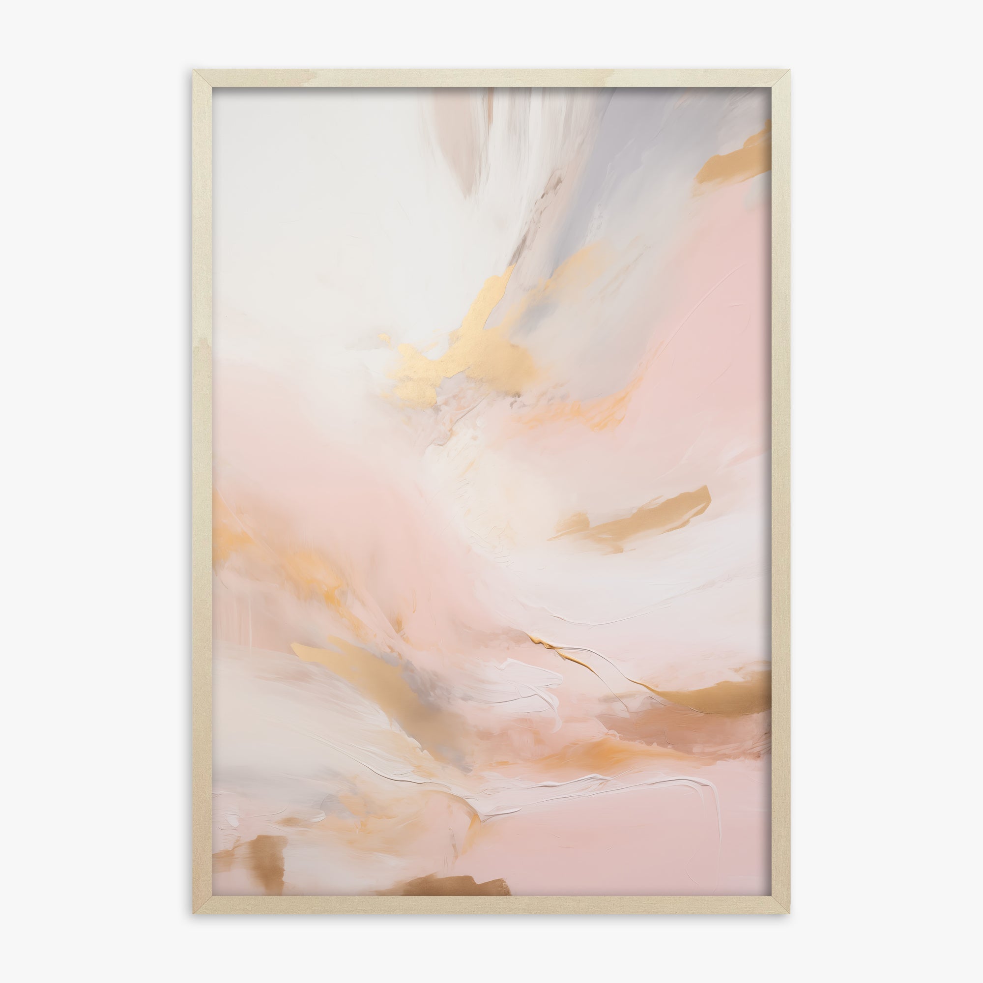 Golden Dawn Whisper, 70x100cm Framed Poster With Lime Wood Frame