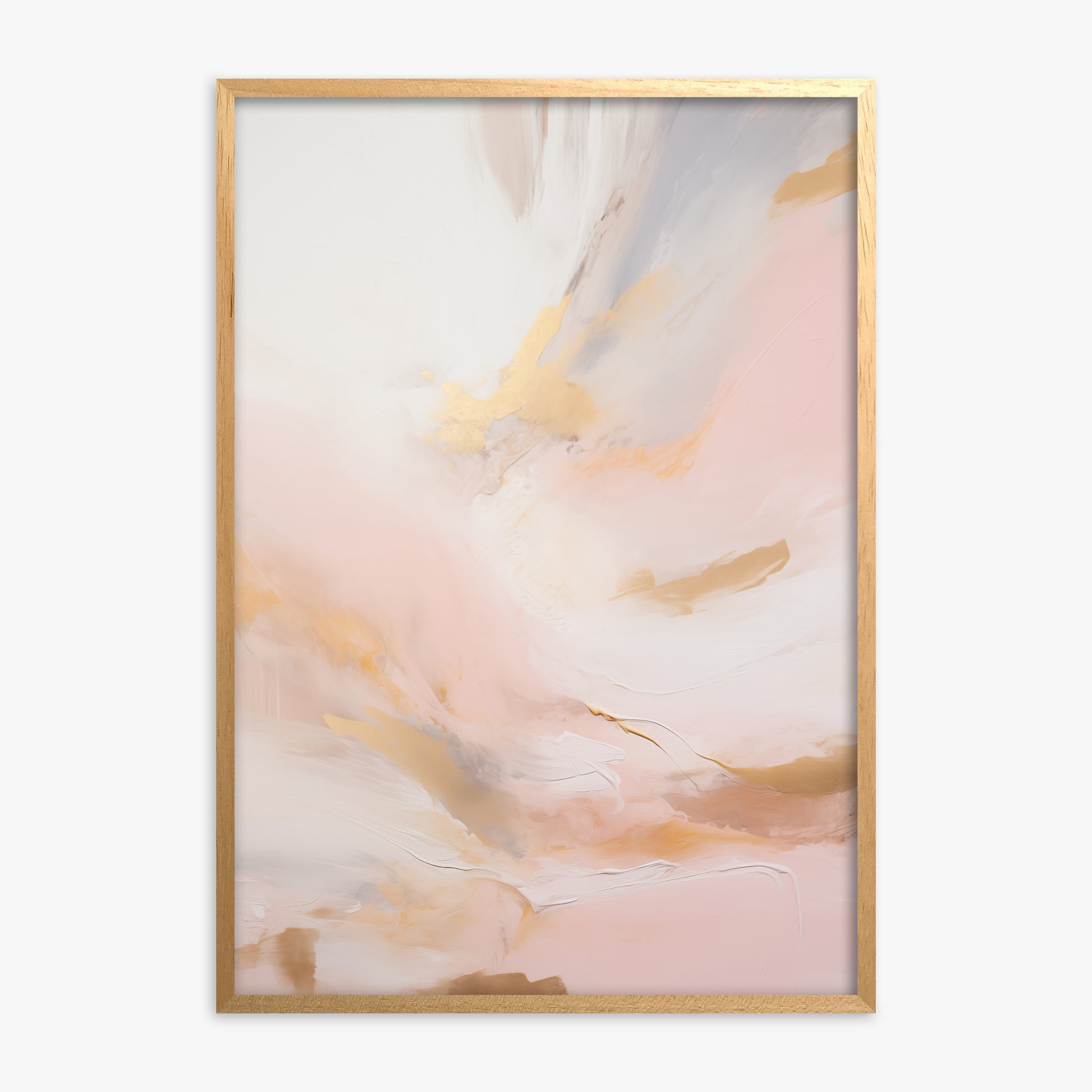 Golden Dawn Whisper, Oak Framed Poster With Oak Frame