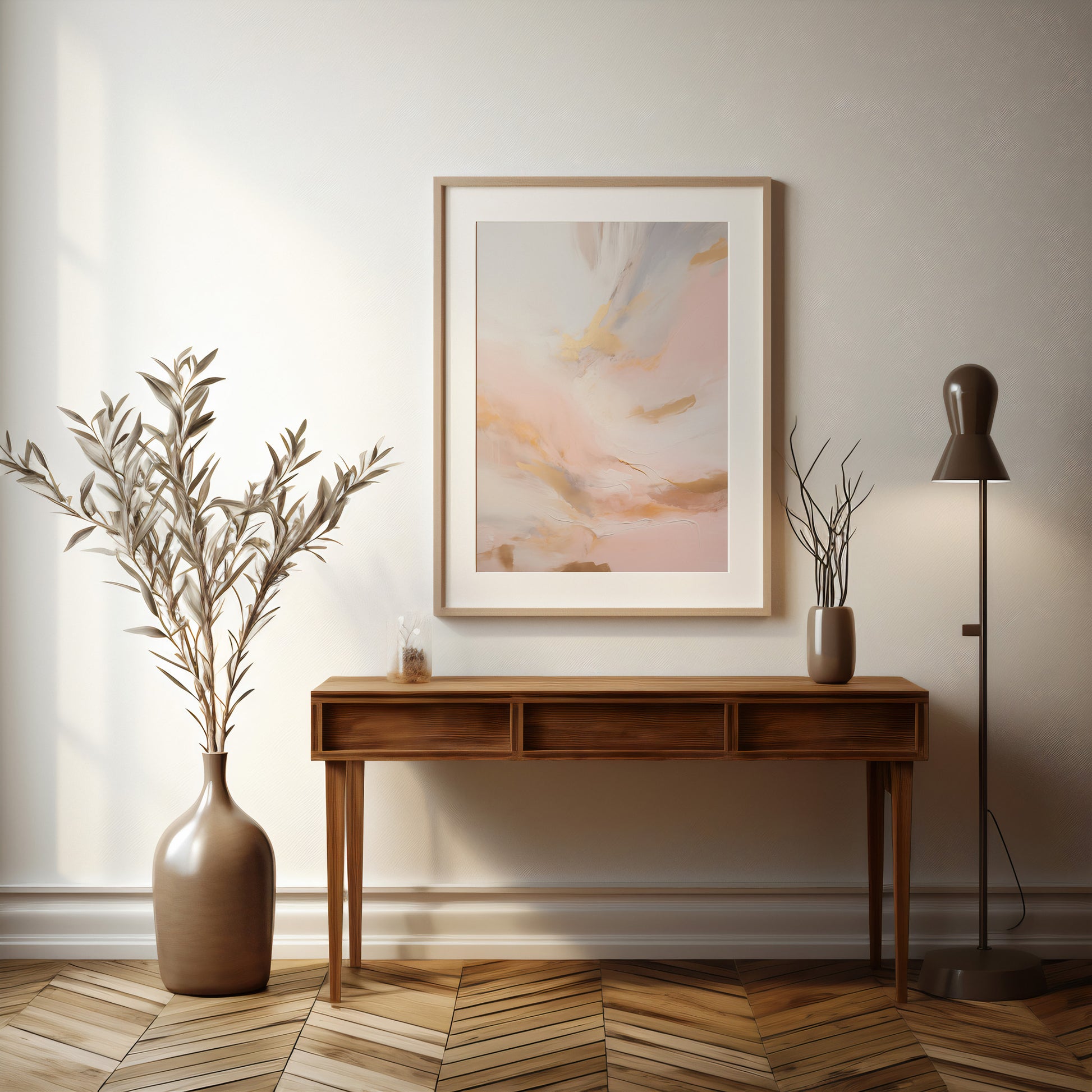Design Concept No. 37 for Golden Dawn Whisper Modern Poster Art