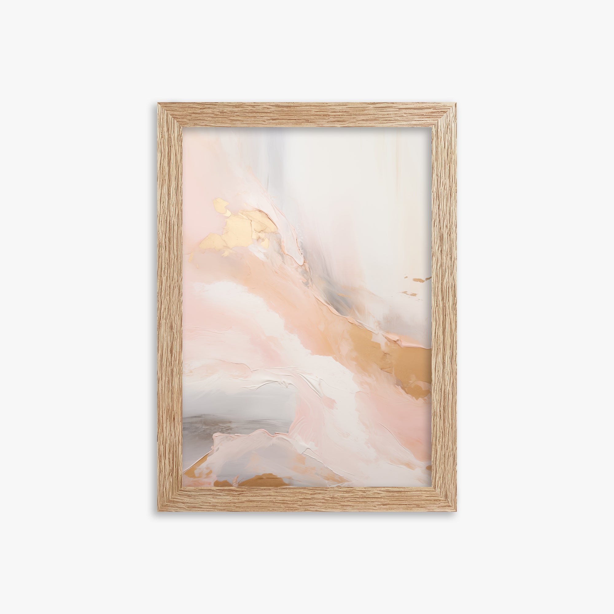 Celestial Blush, 21x30cm Framed Poster With Raw Oak Frame