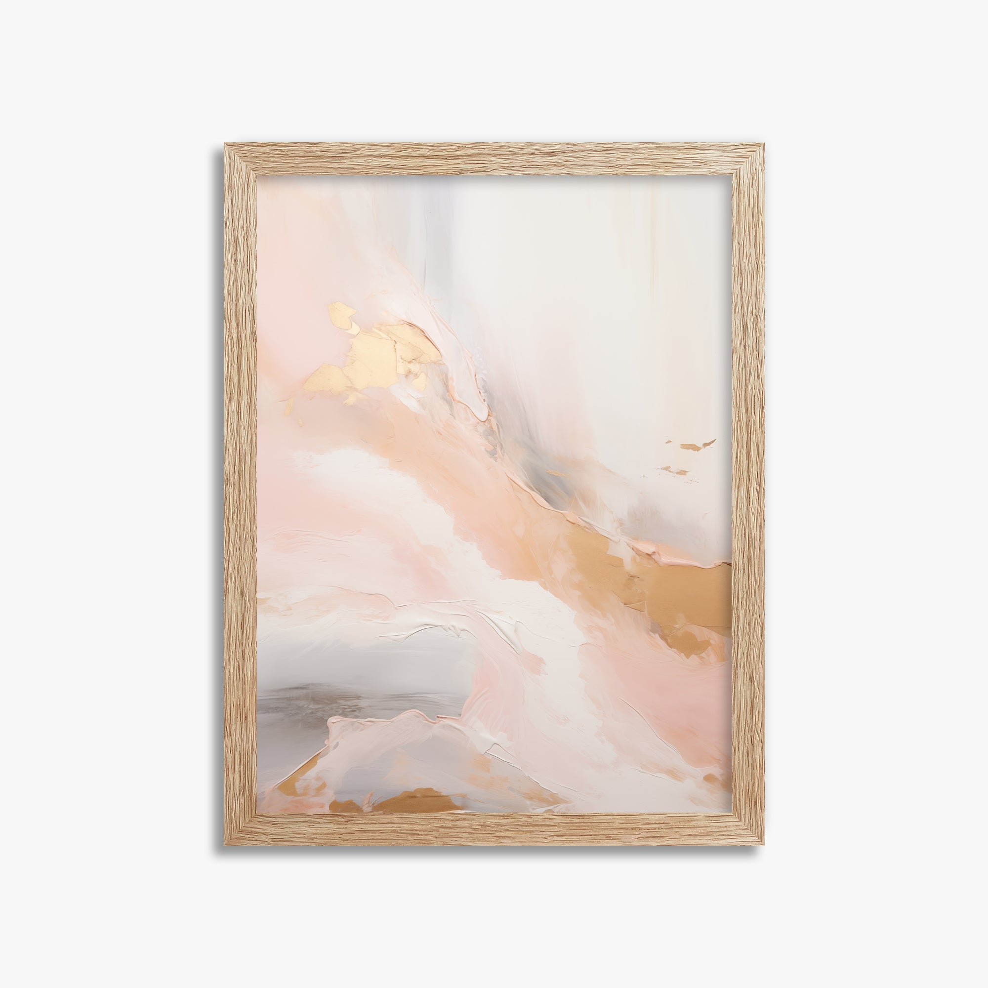 Celestial Blush, 30x40cm Framed Poster With Raw Oak Frame