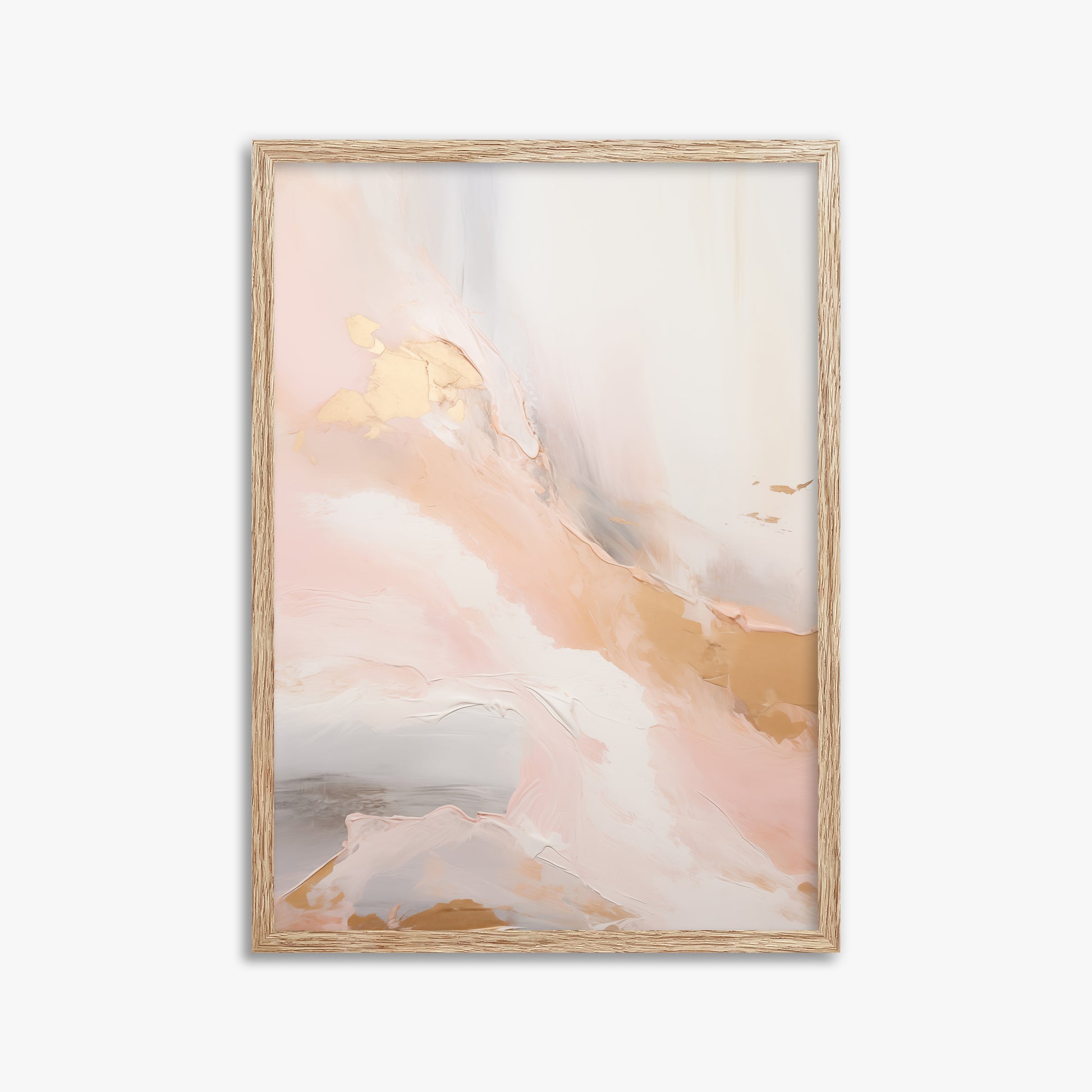 Celestial Blush, 50x70cm Framed Poster With Raw Oak Frame