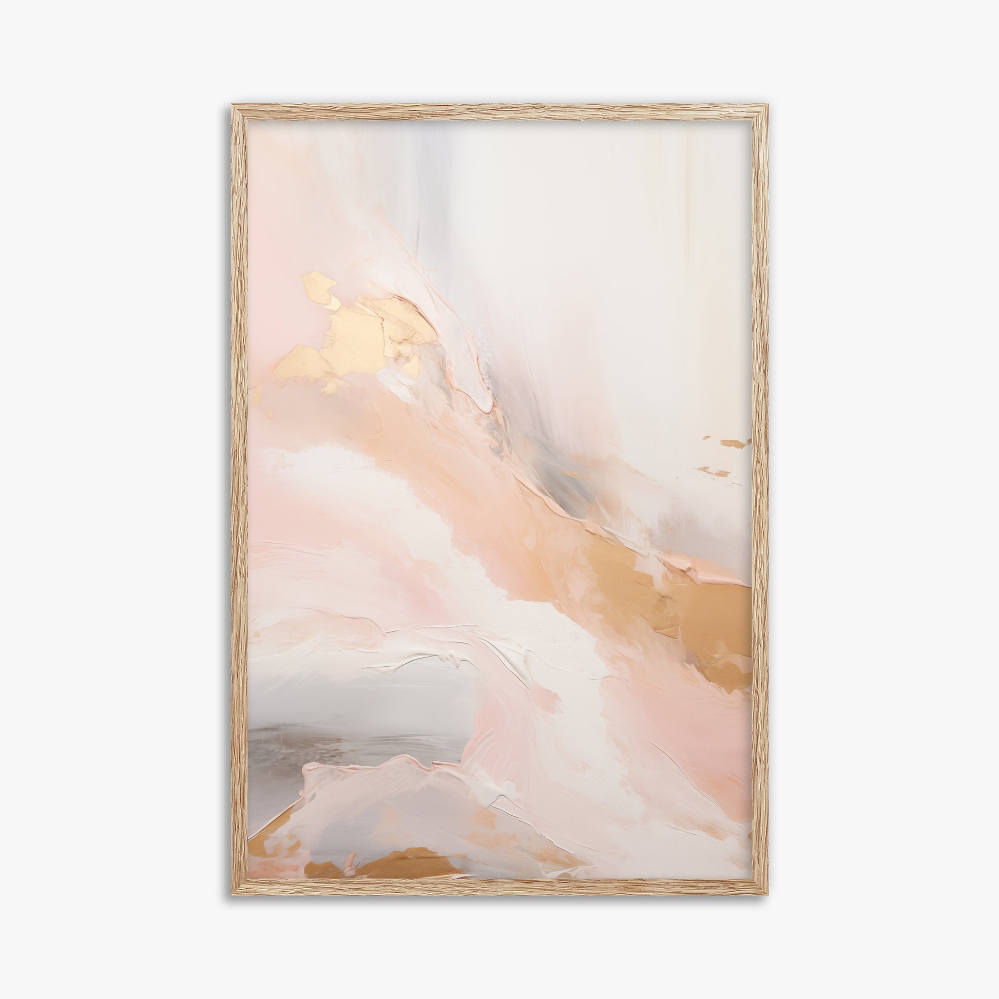 Celestial Blush, 61x91cm Framed Poster With Raw Oak Frame
