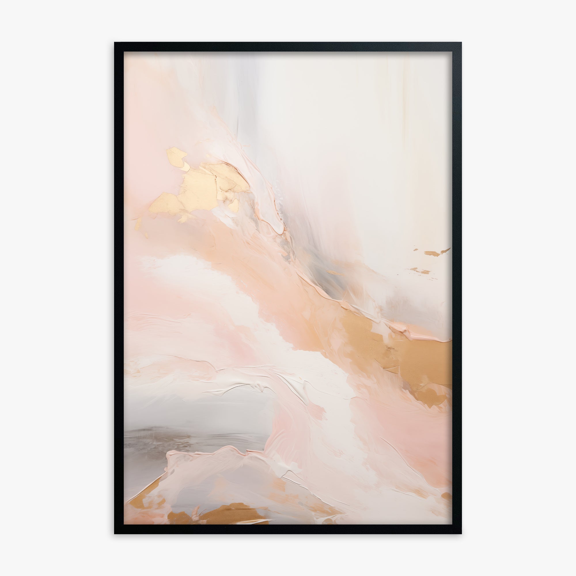 Celestial Blush, Black Framed Poster With Black Frame