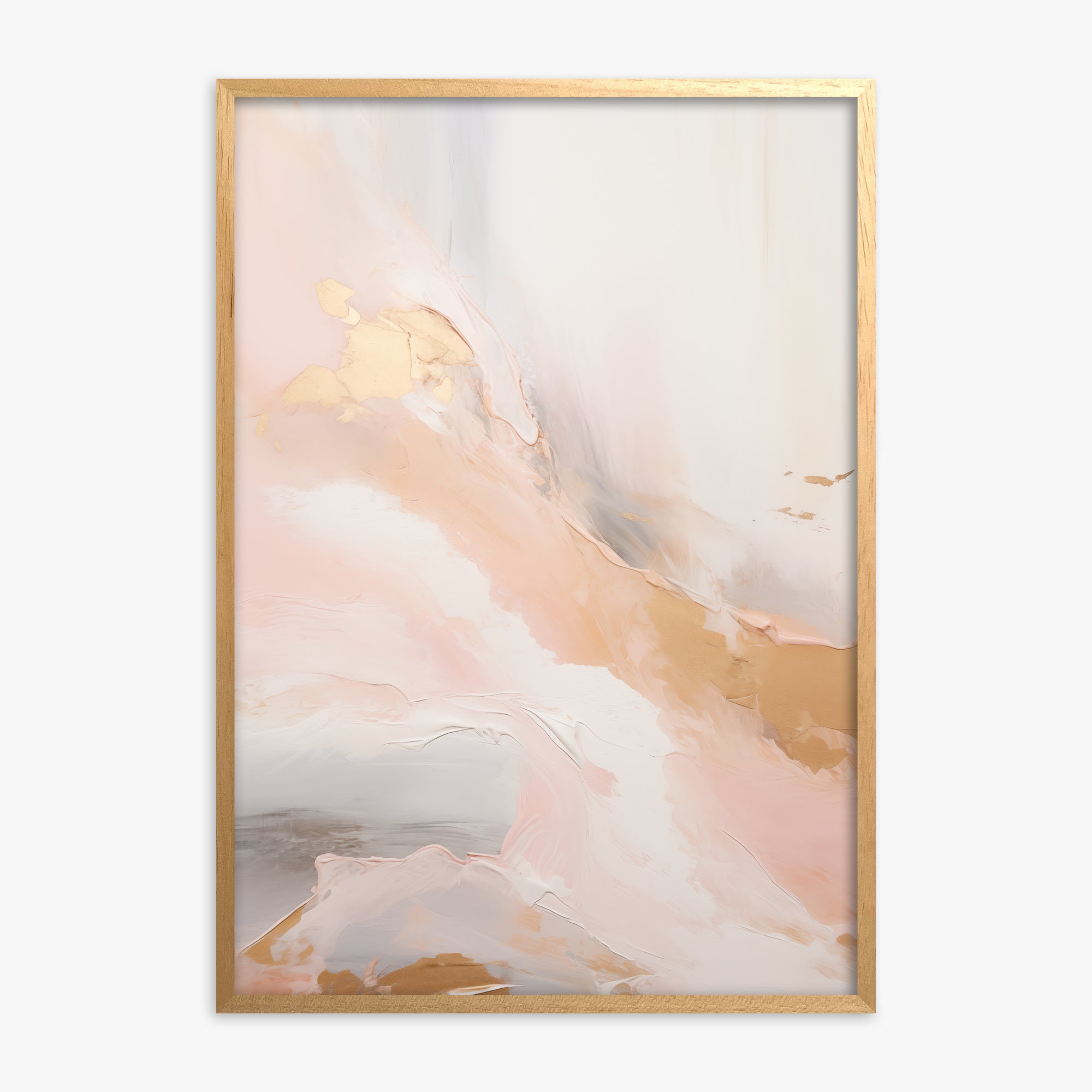 Celestial Blush, Oak Framed Poster With Oak Frame