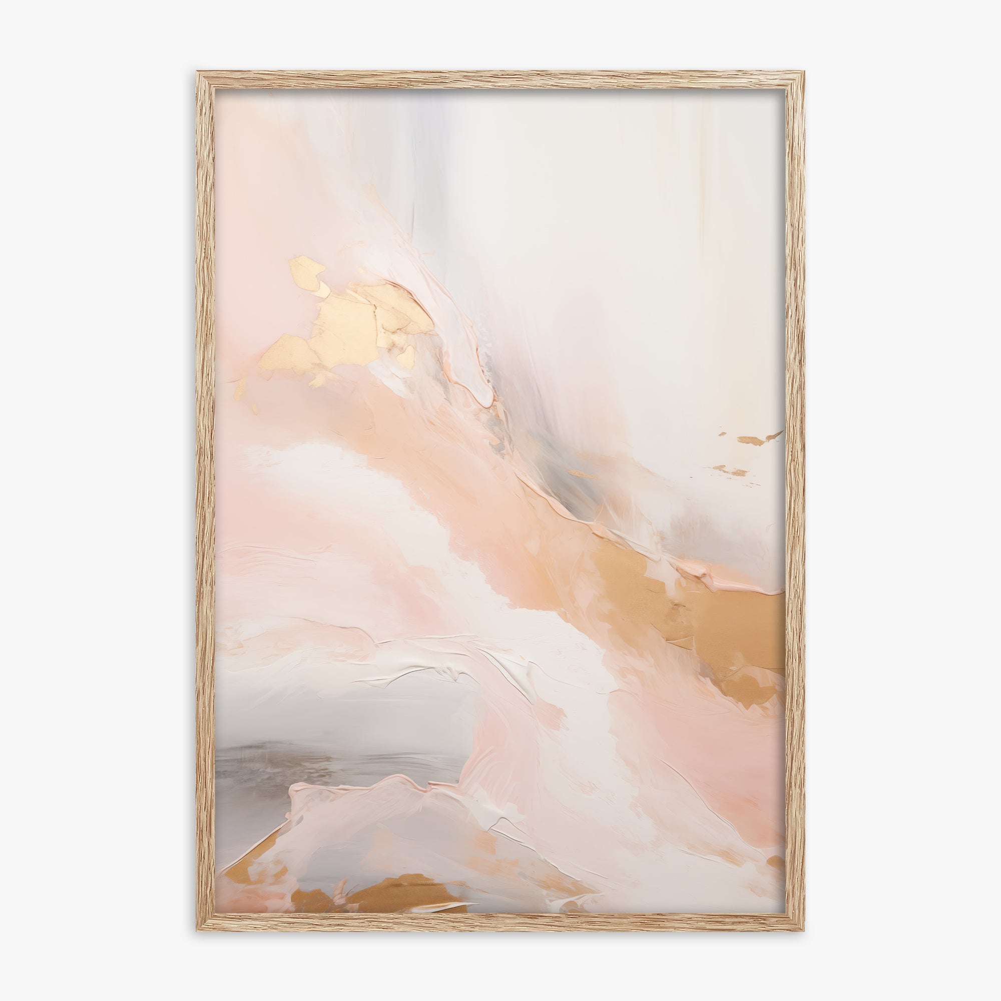 Celestial Blush, 70x100cm Framed Poster With Raw Oak Frame