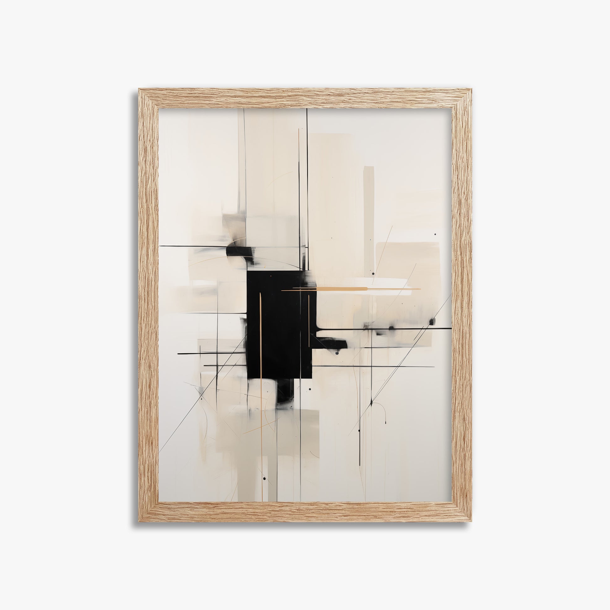 Golden Axis, 30x40cm Framed Poster With Raw Oak Frame