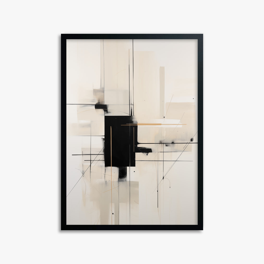 Golden Axis, 50x70cm Framed Poster With Black Frame